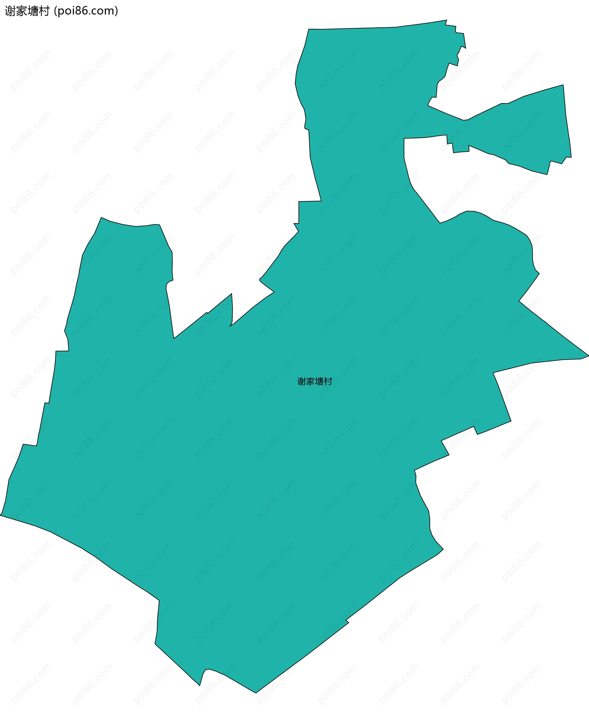 谢家塘村边界地图