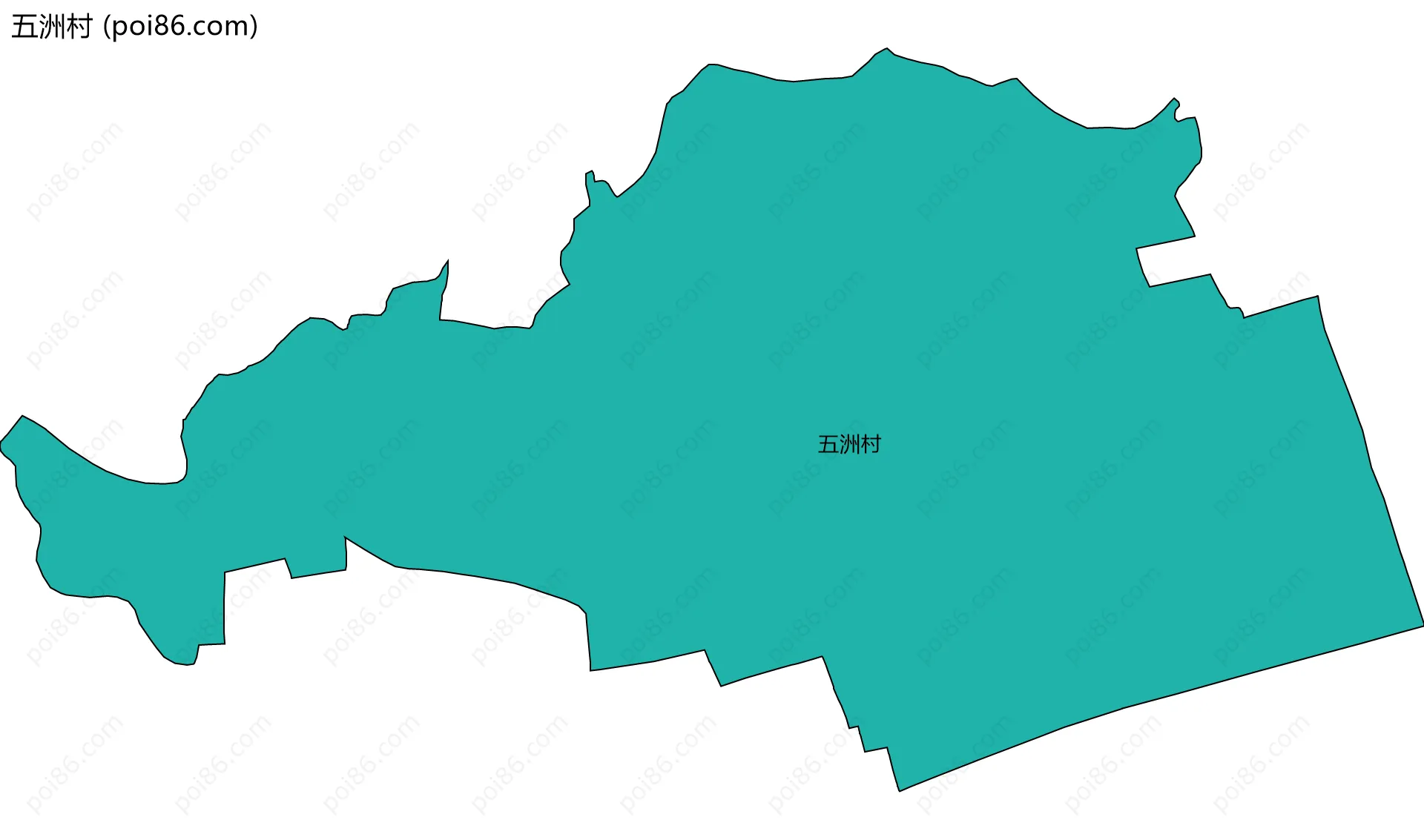 五洲村边界地图