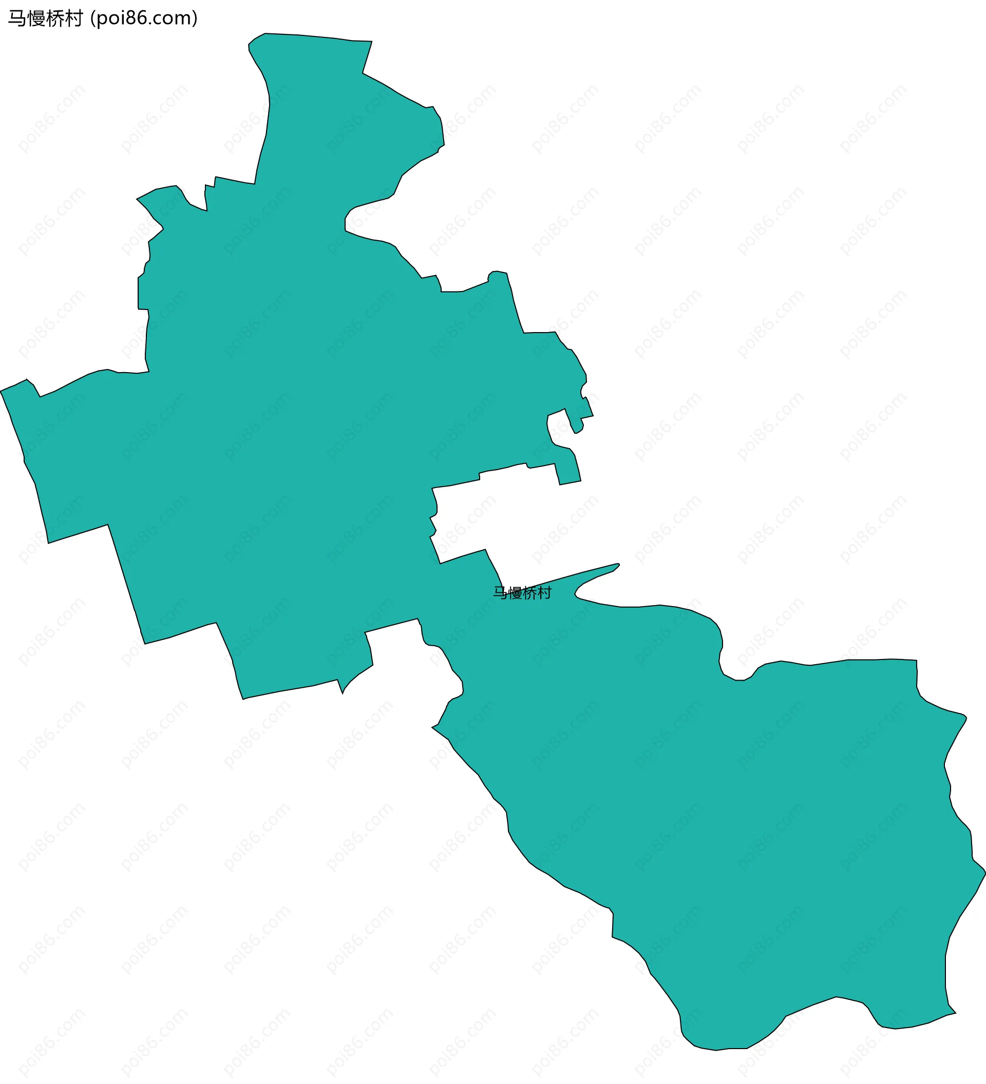 马慢桥村边界地图