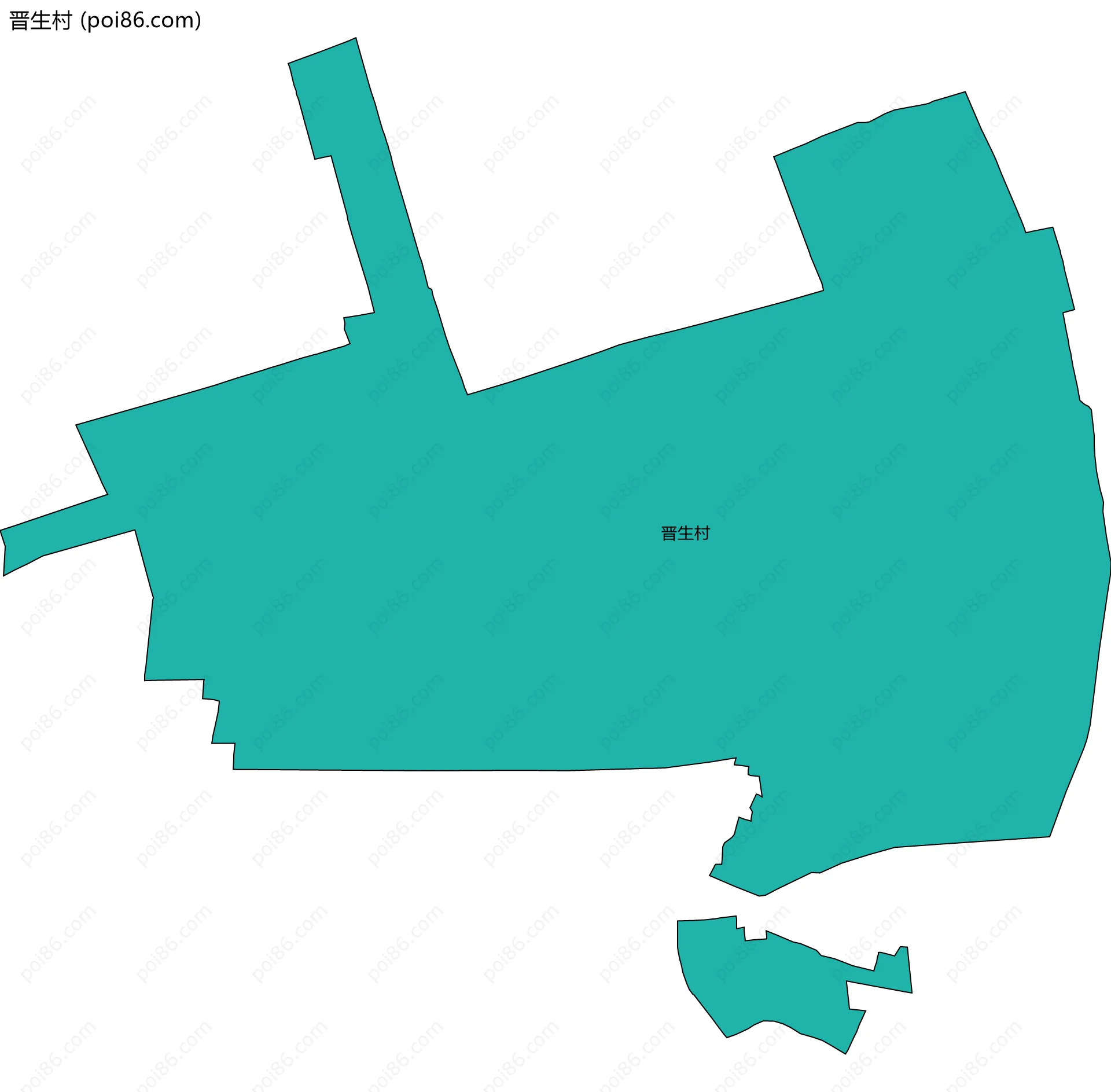 晋生村边界地图