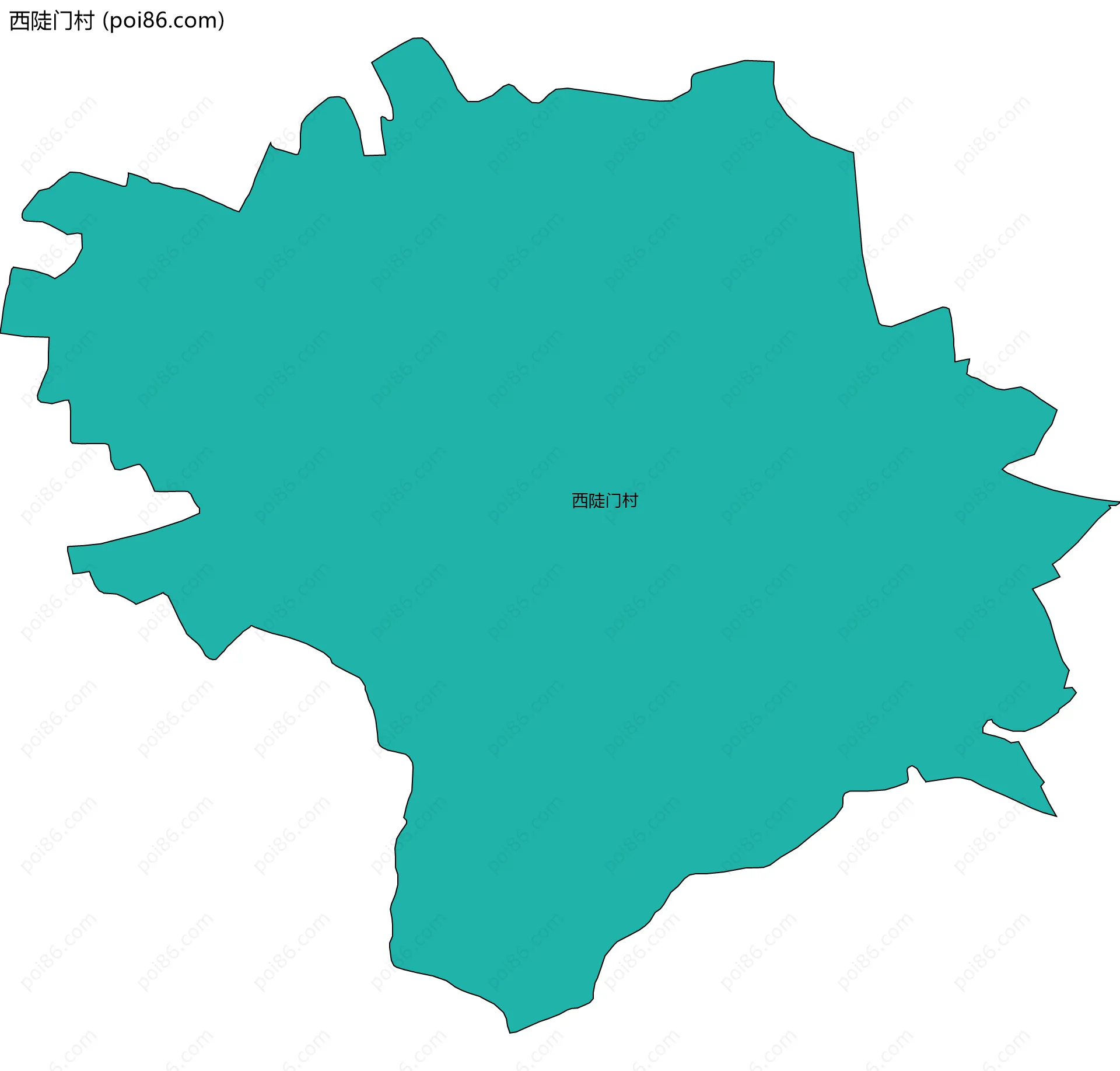 西陡门村边界地图