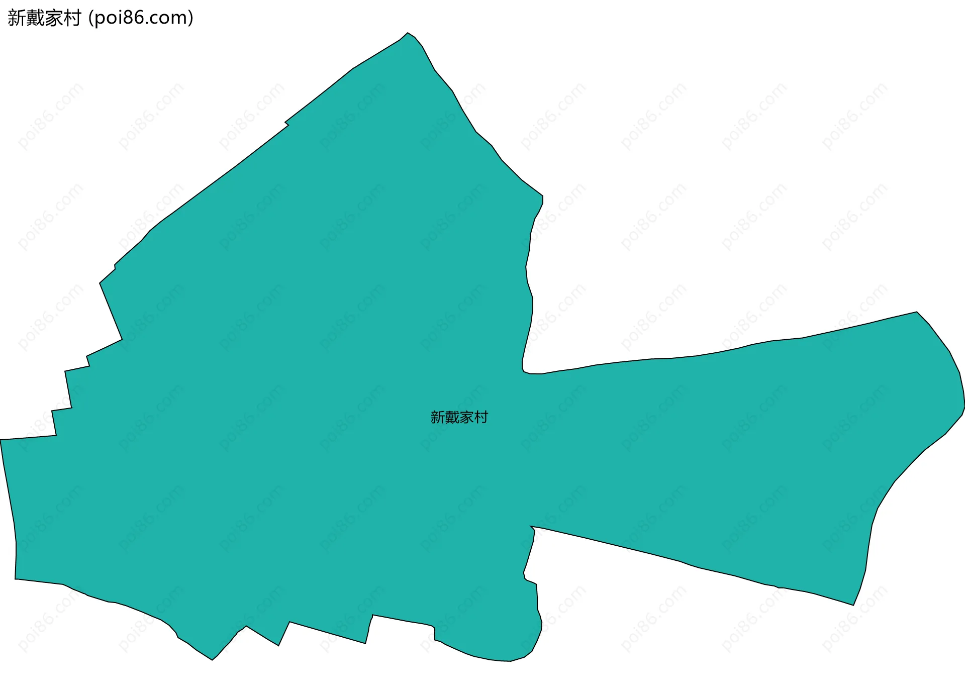 新戴家村边界地图
