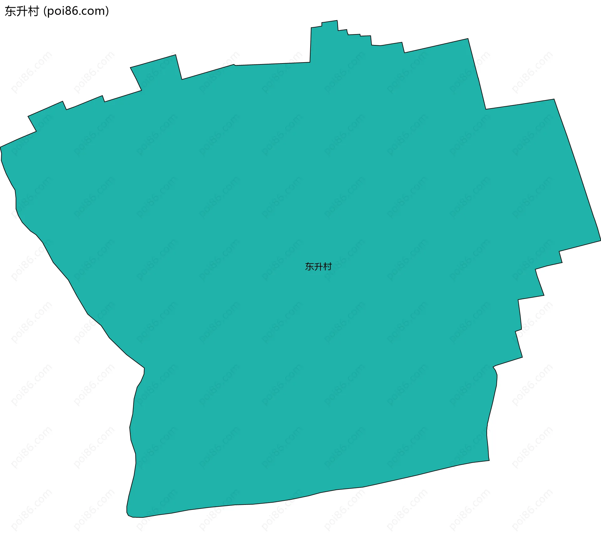 东升村边界地图
