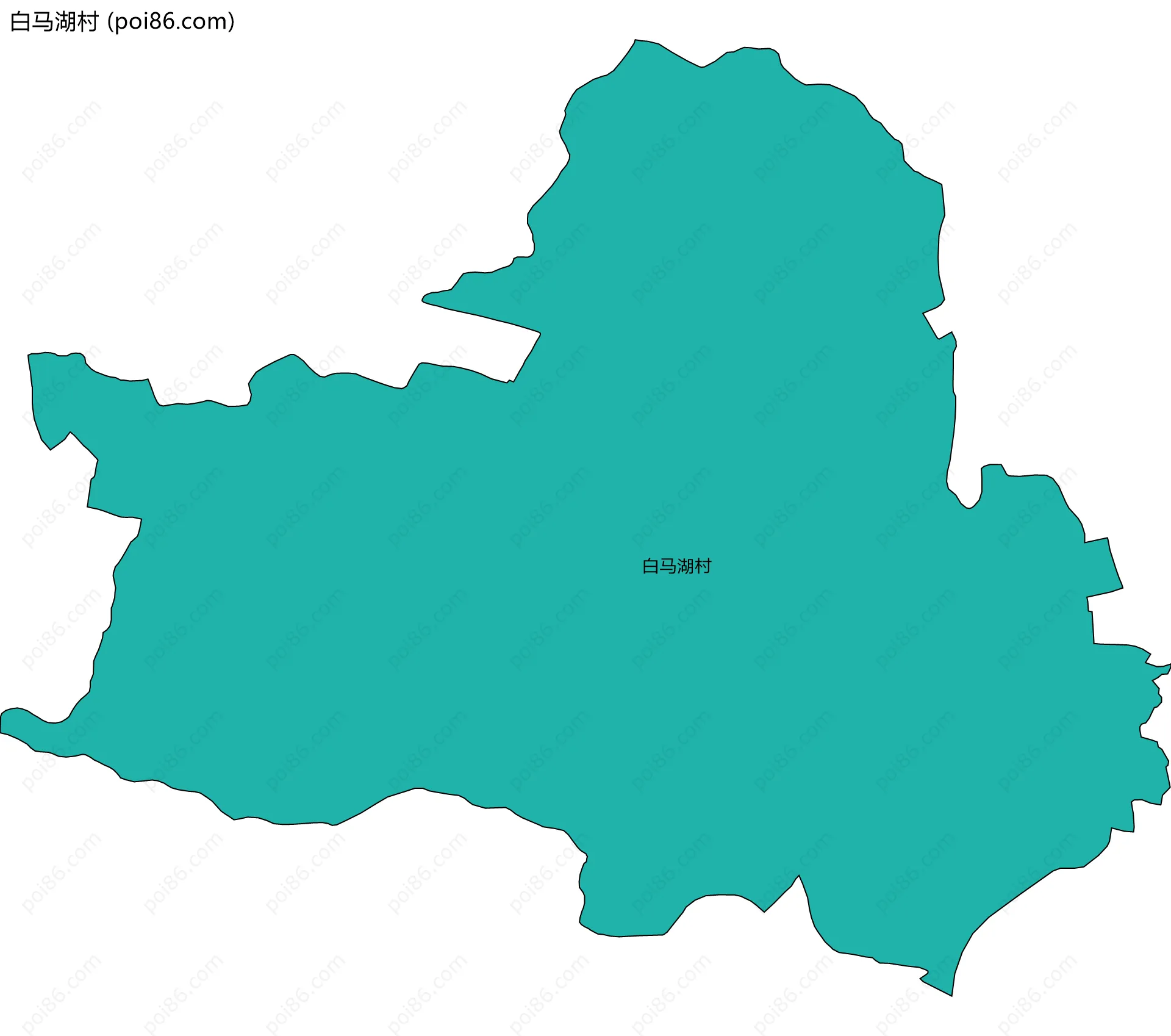 白马湖村边界地图