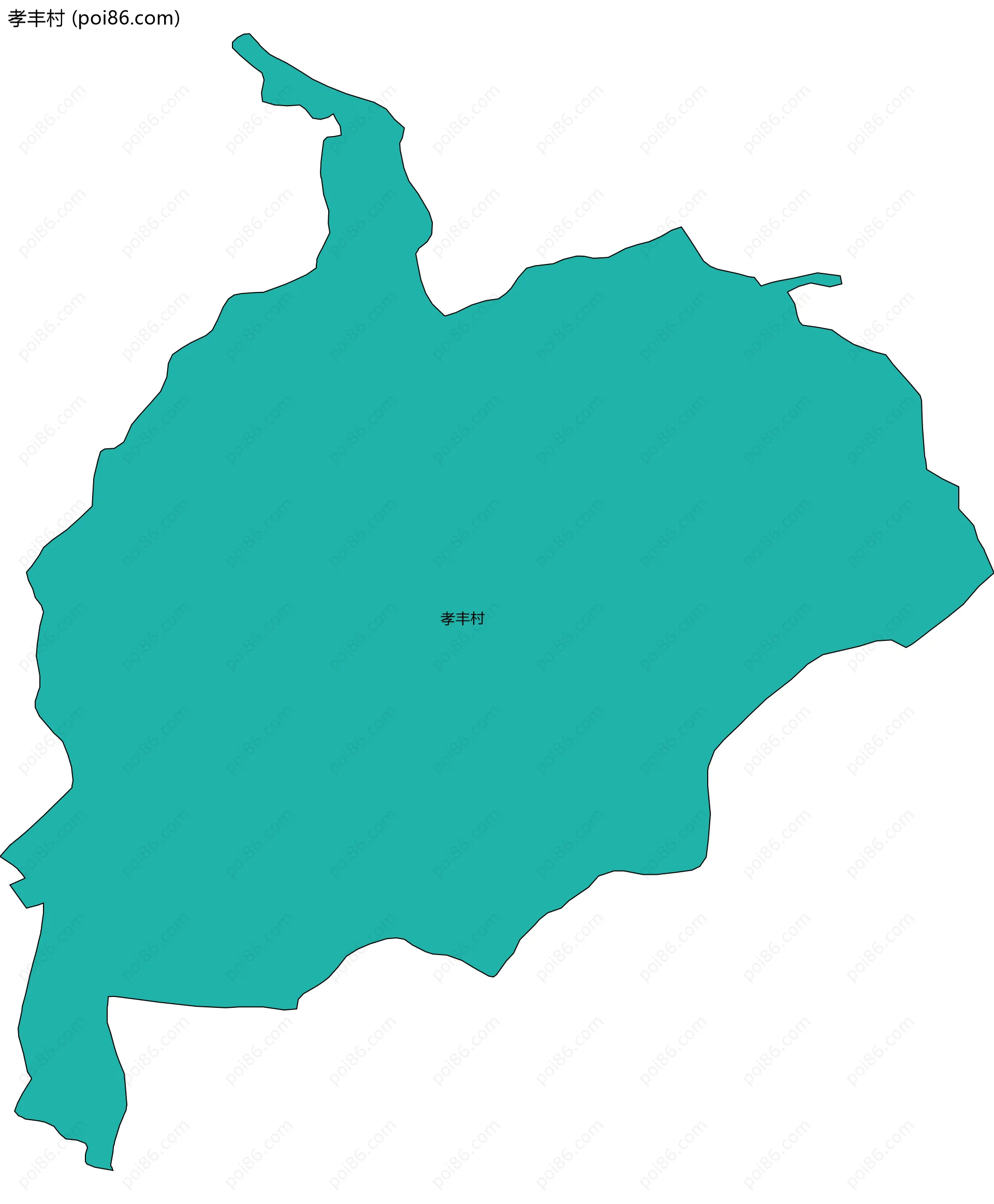 孝丰村边界地图