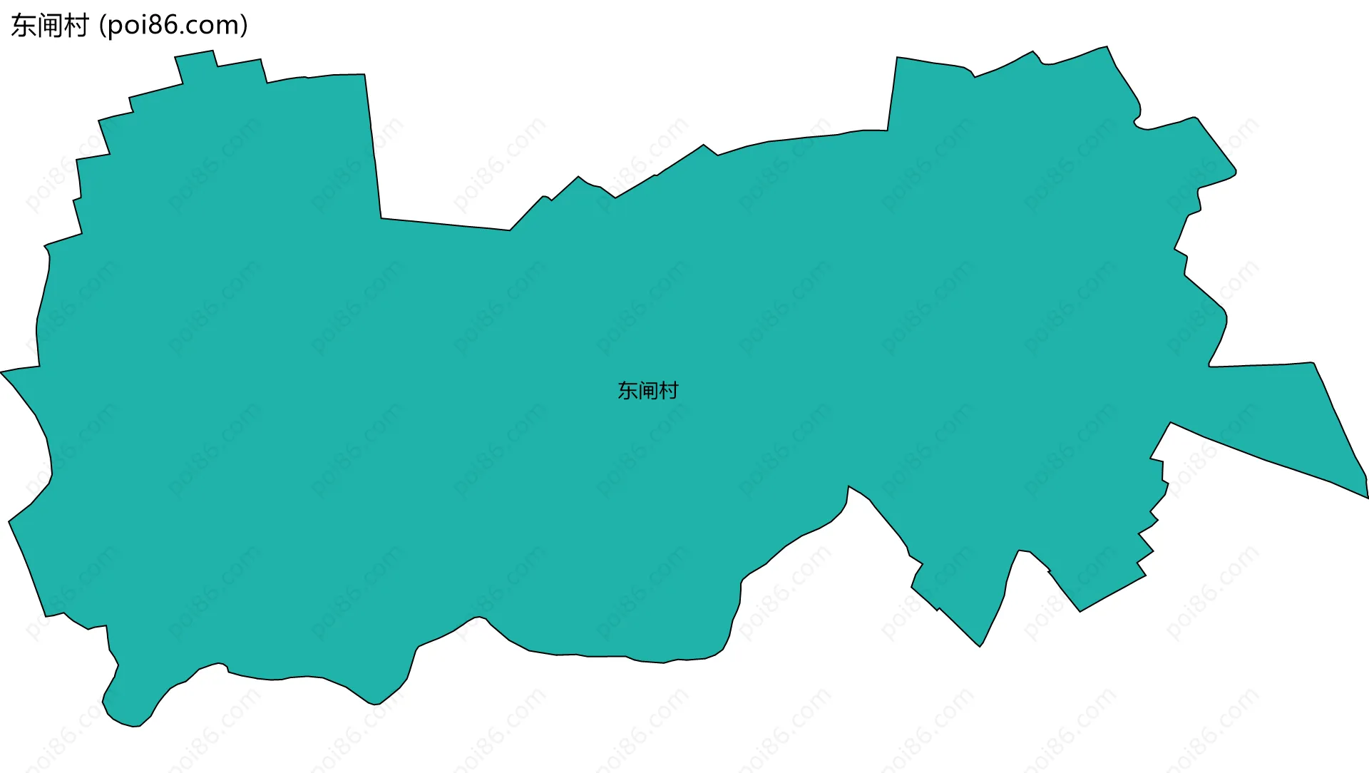 东闸村边界地图