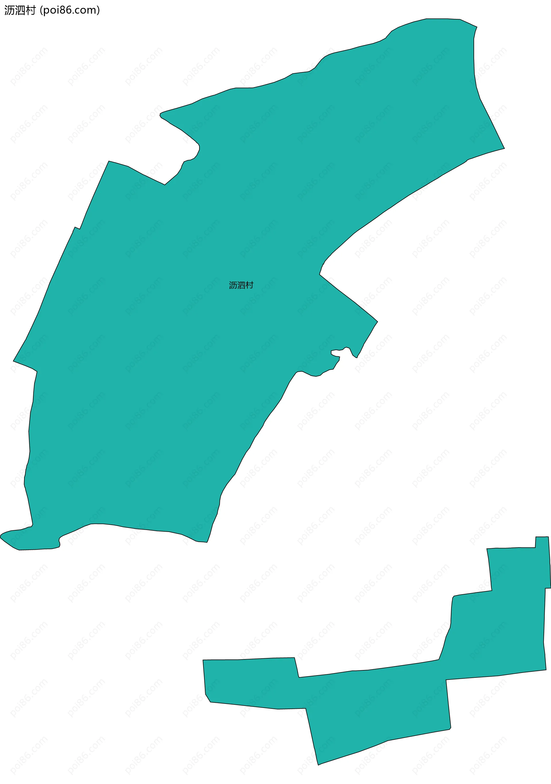 沥泗村边界地图