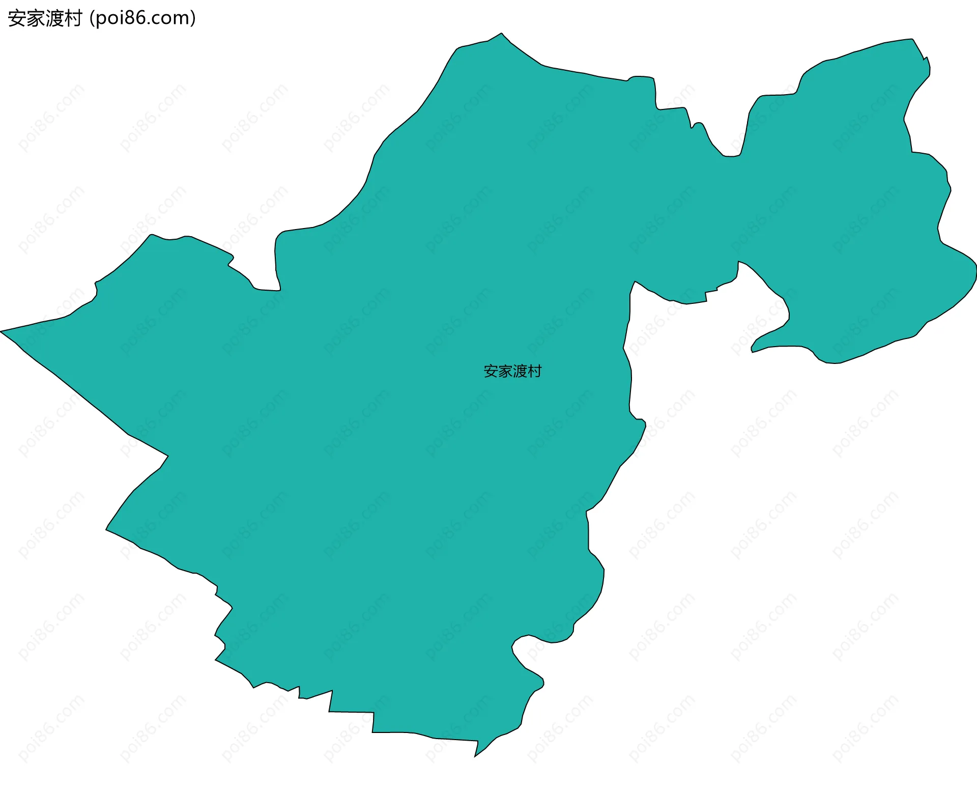 安家渡村边界地图