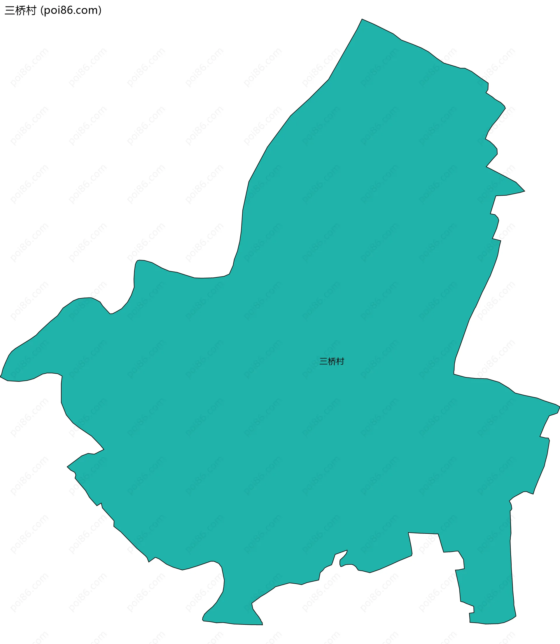 三桥村边界地图