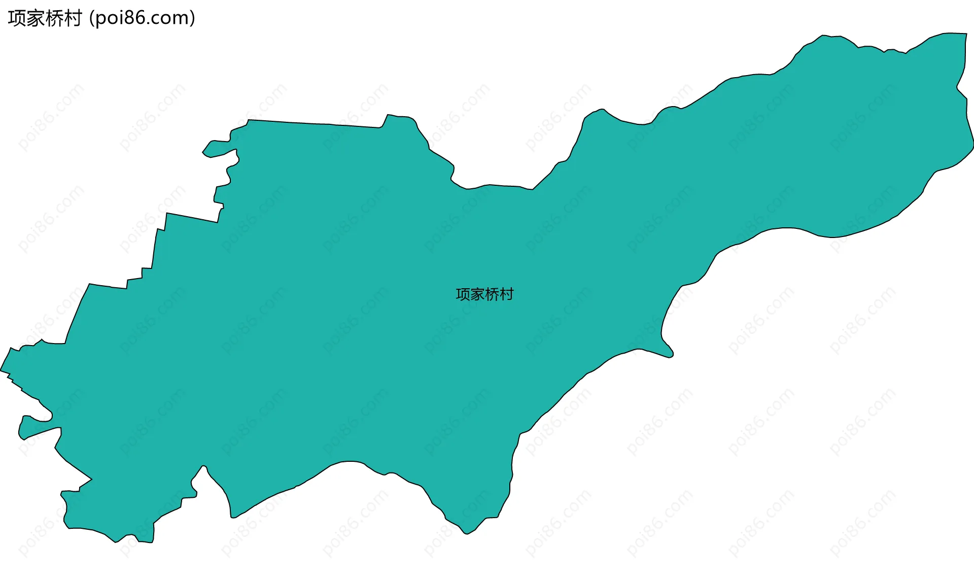 项家桥村边界地图