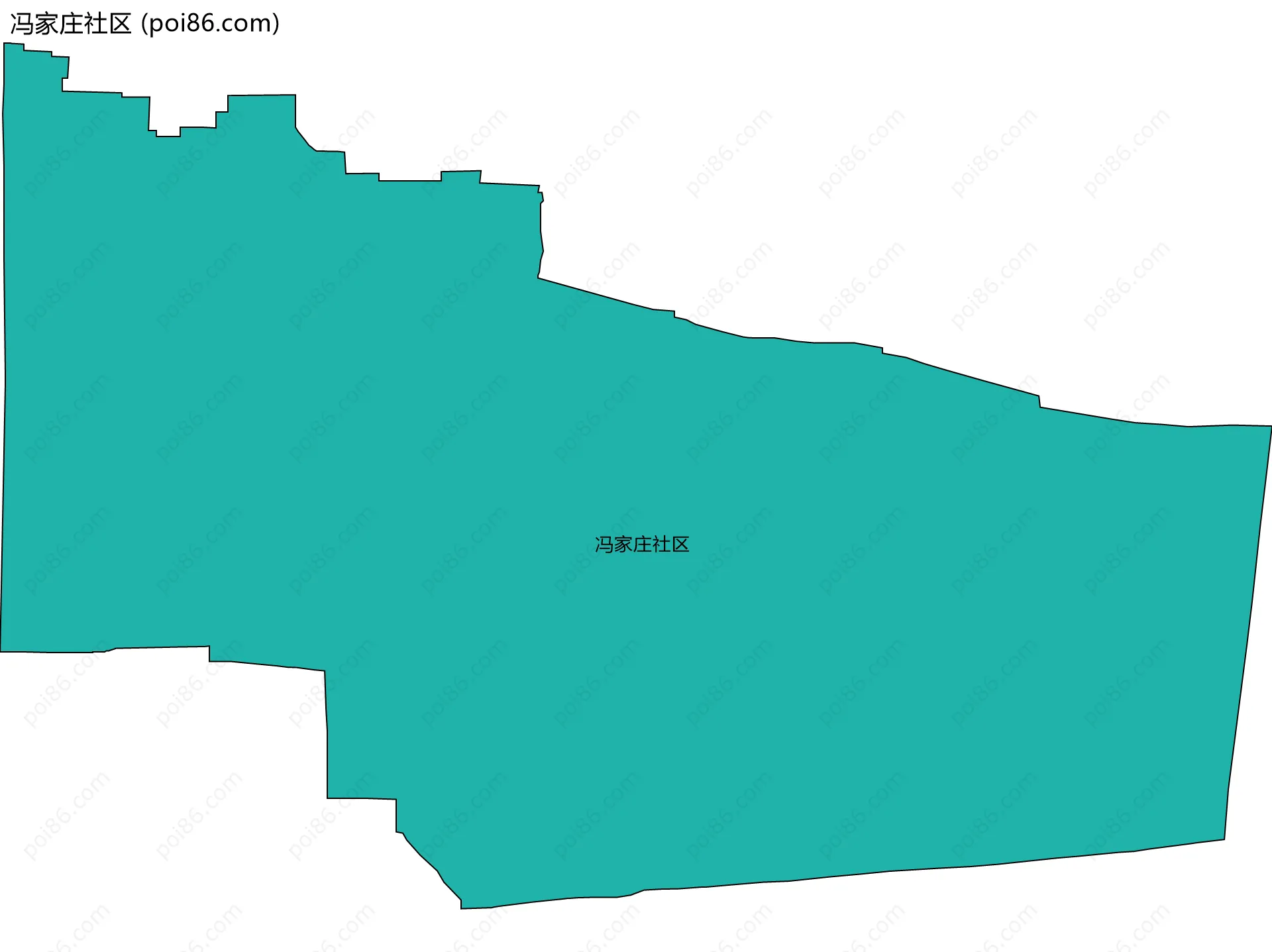 冯家庄社区边界地图