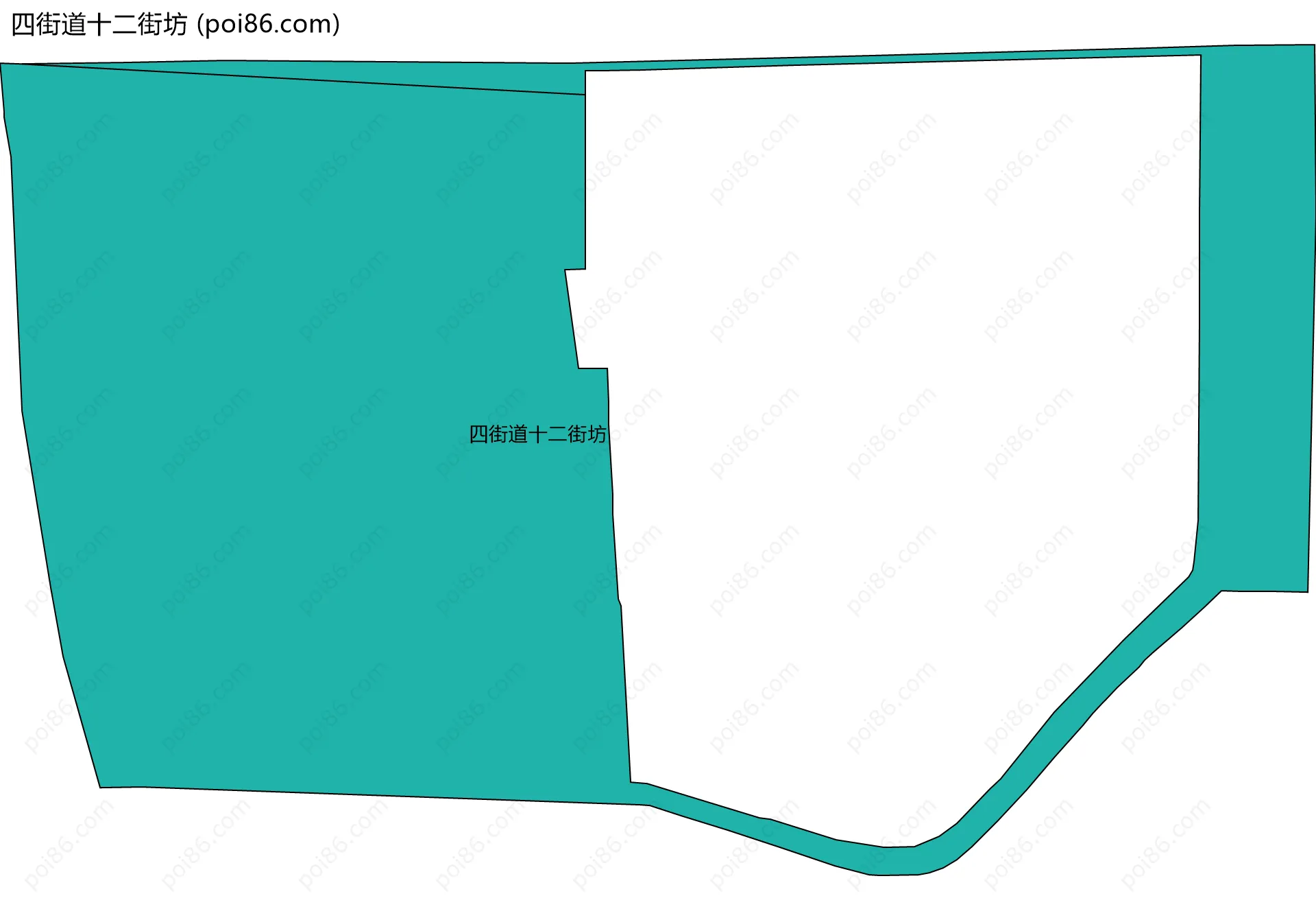 四街道十二街坊边界地图