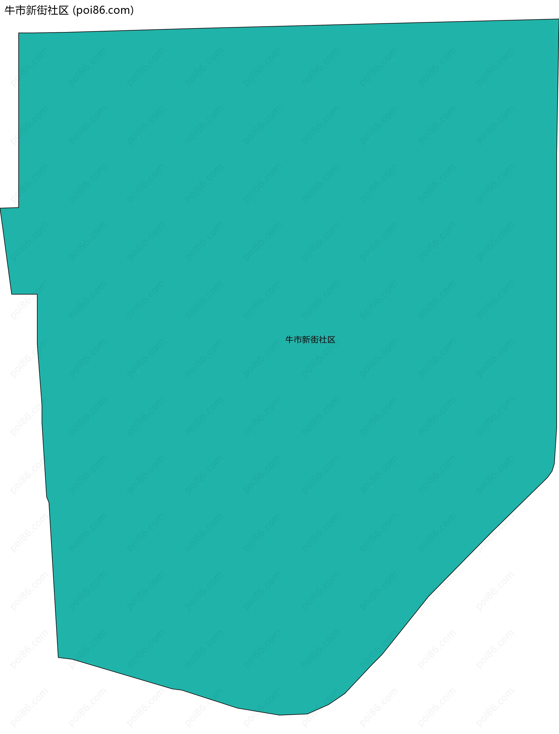牛市新街社区边界地图