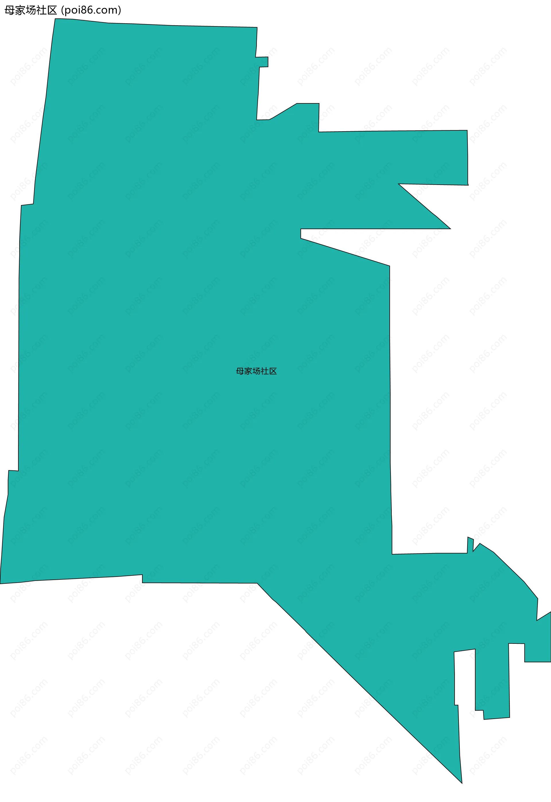 母家场社区边界地图