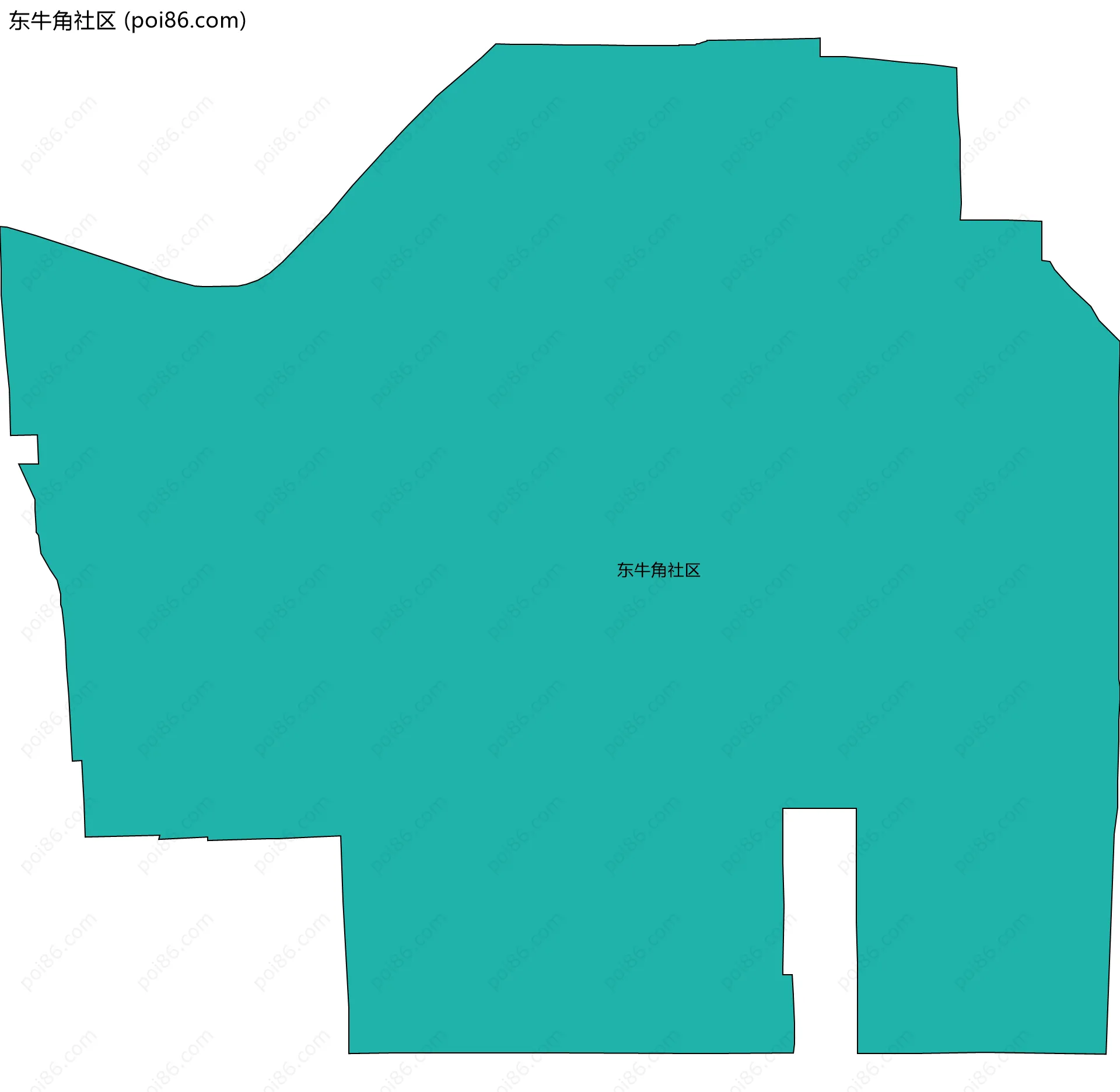 东牛角社区边界地图