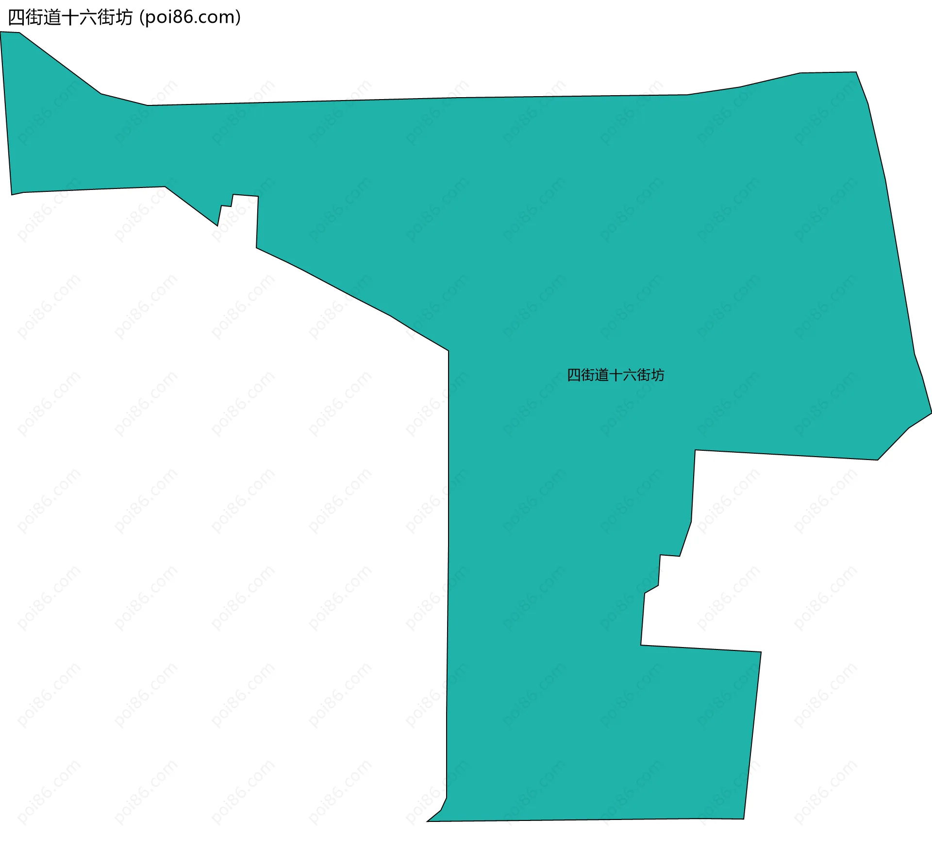四街道十六街坊边界地图