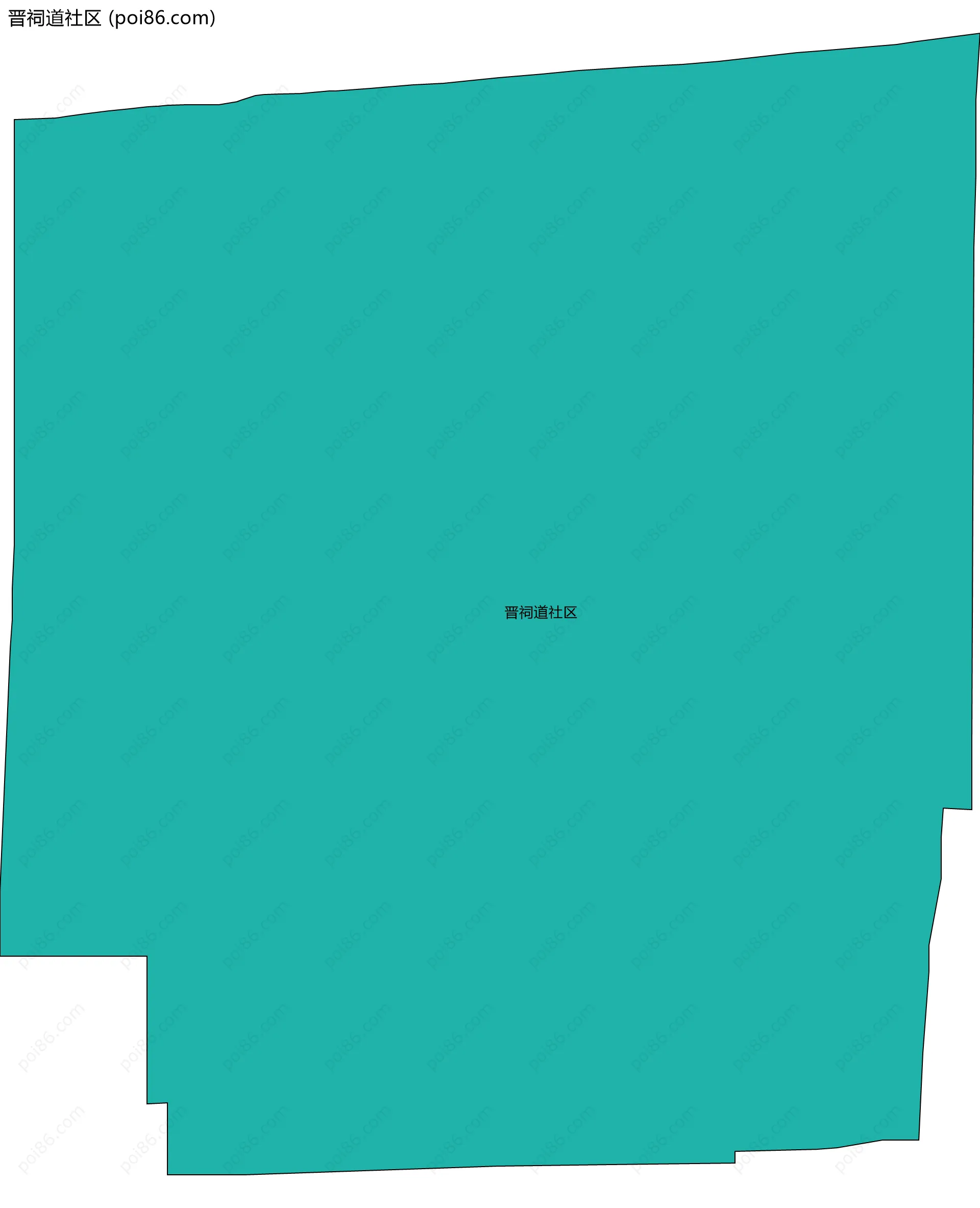 晋祠道社区边界地图