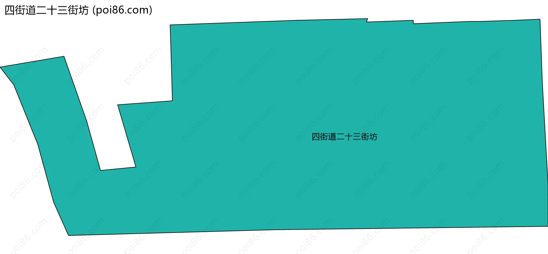 四街道二十三街坊边界地图