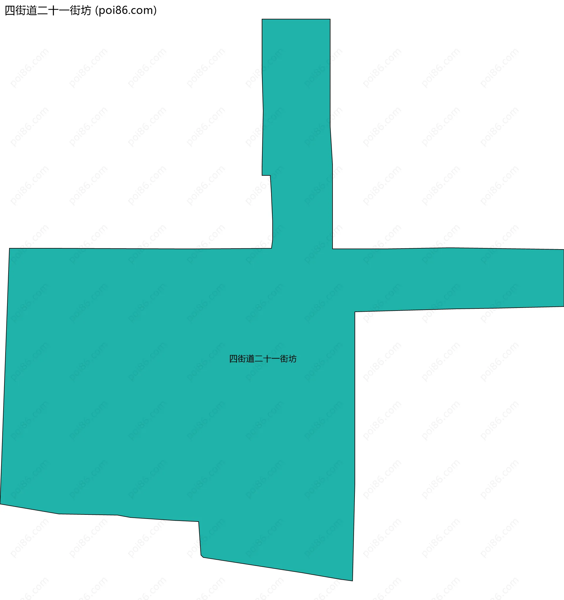 四街道二十一街坊边界地图