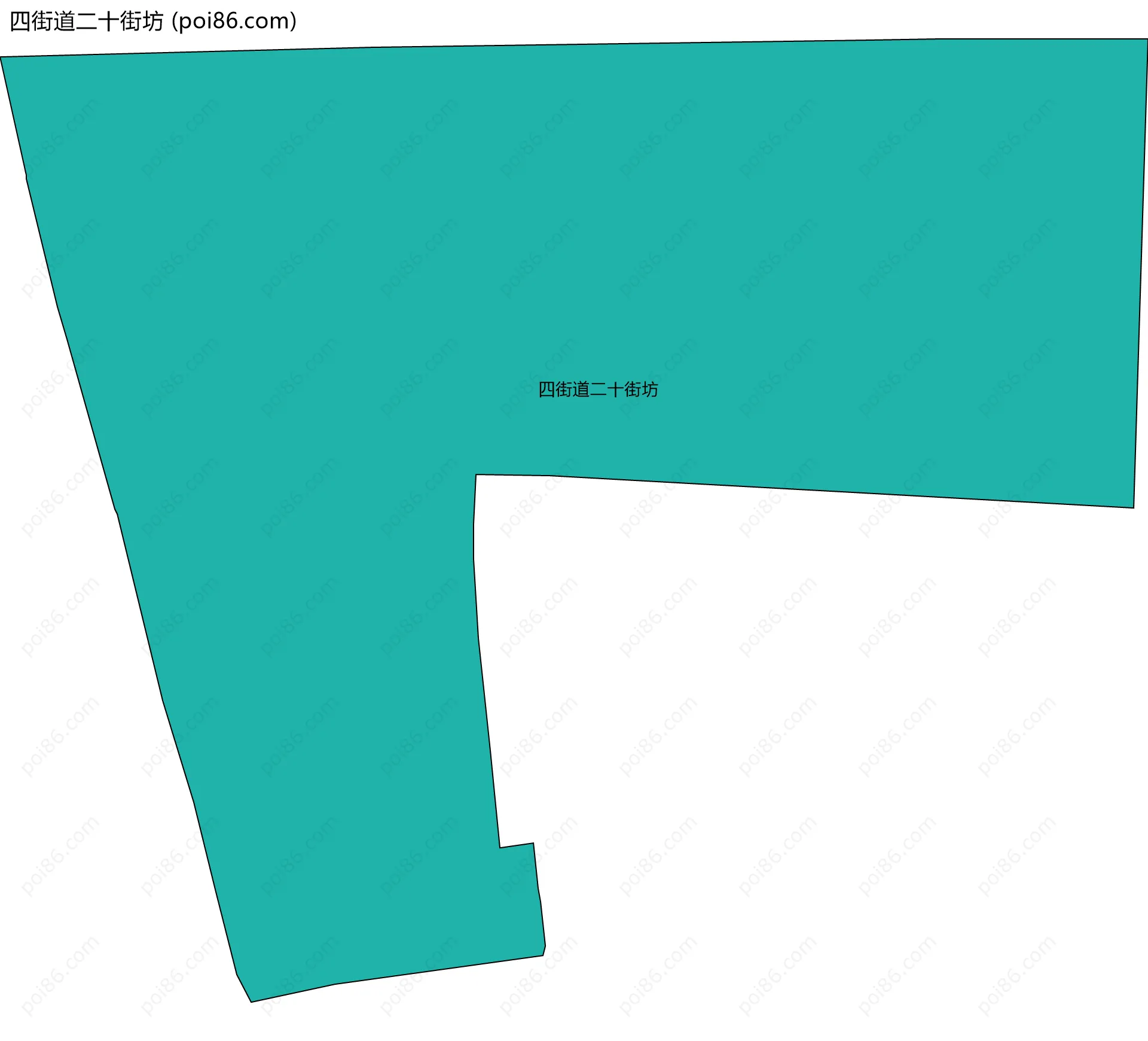 四街道二十街坊边界地图