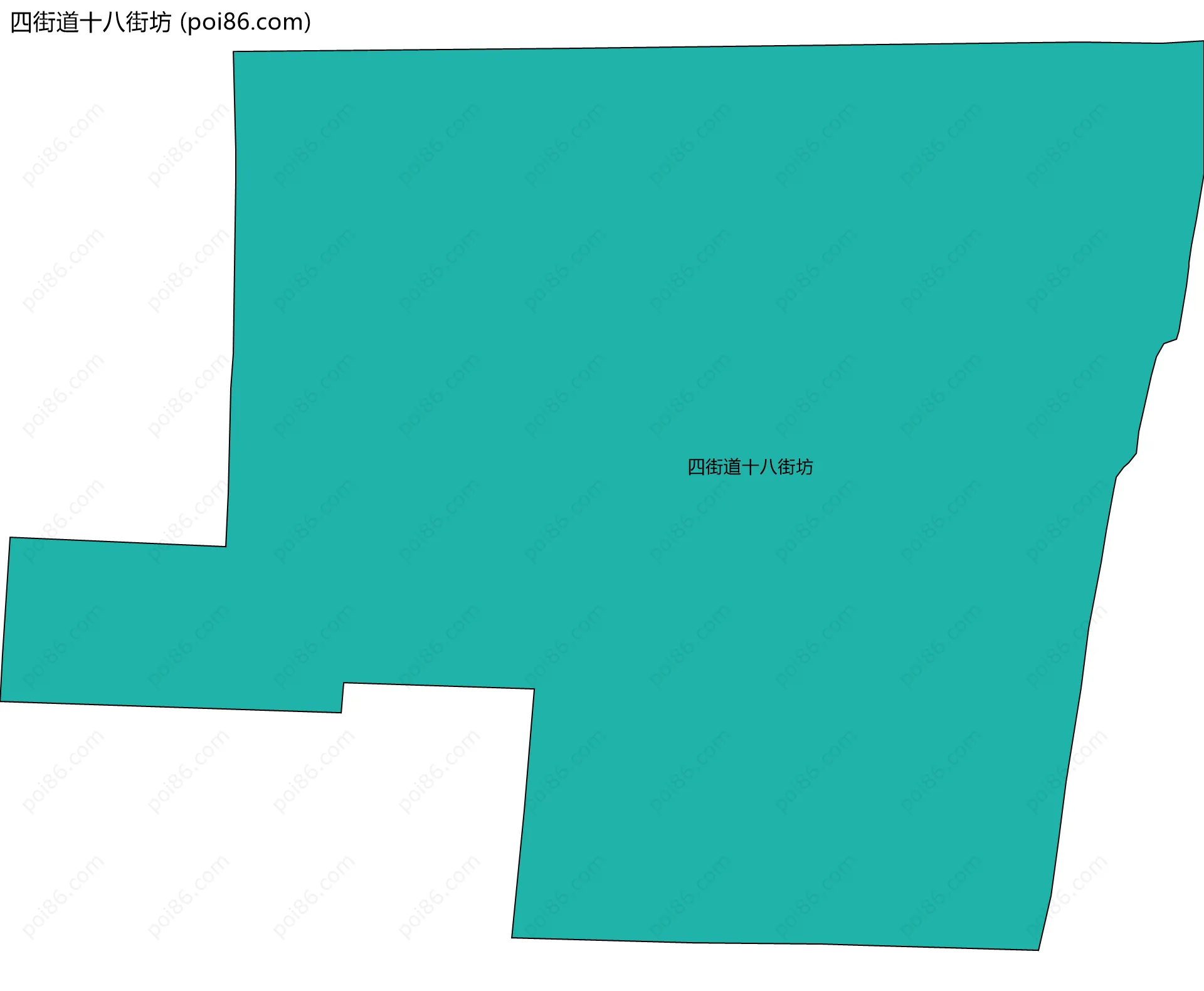 四街道十八街坊边界地图