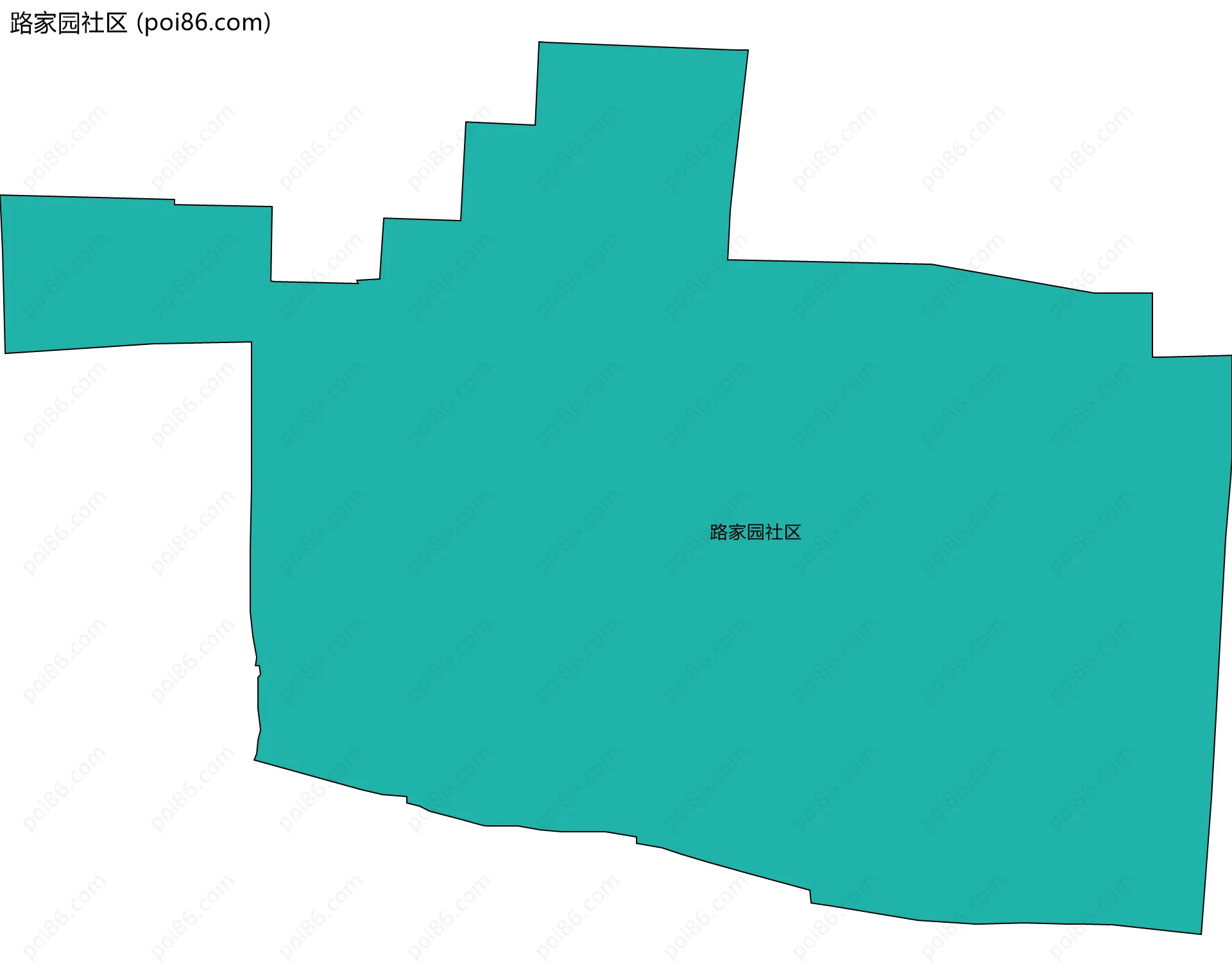 路家园社区边界地图