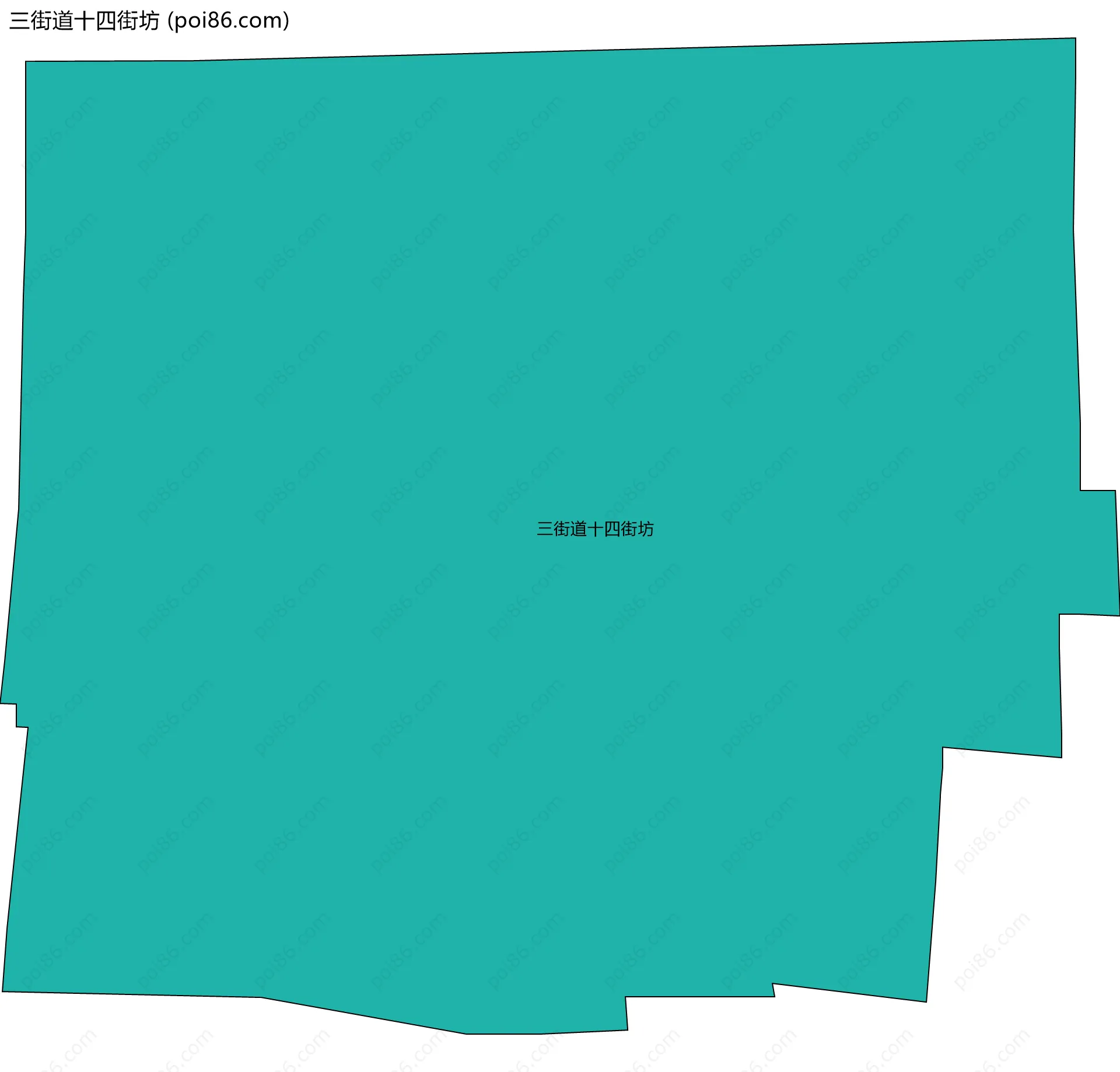 三街道十四街坊边界地图