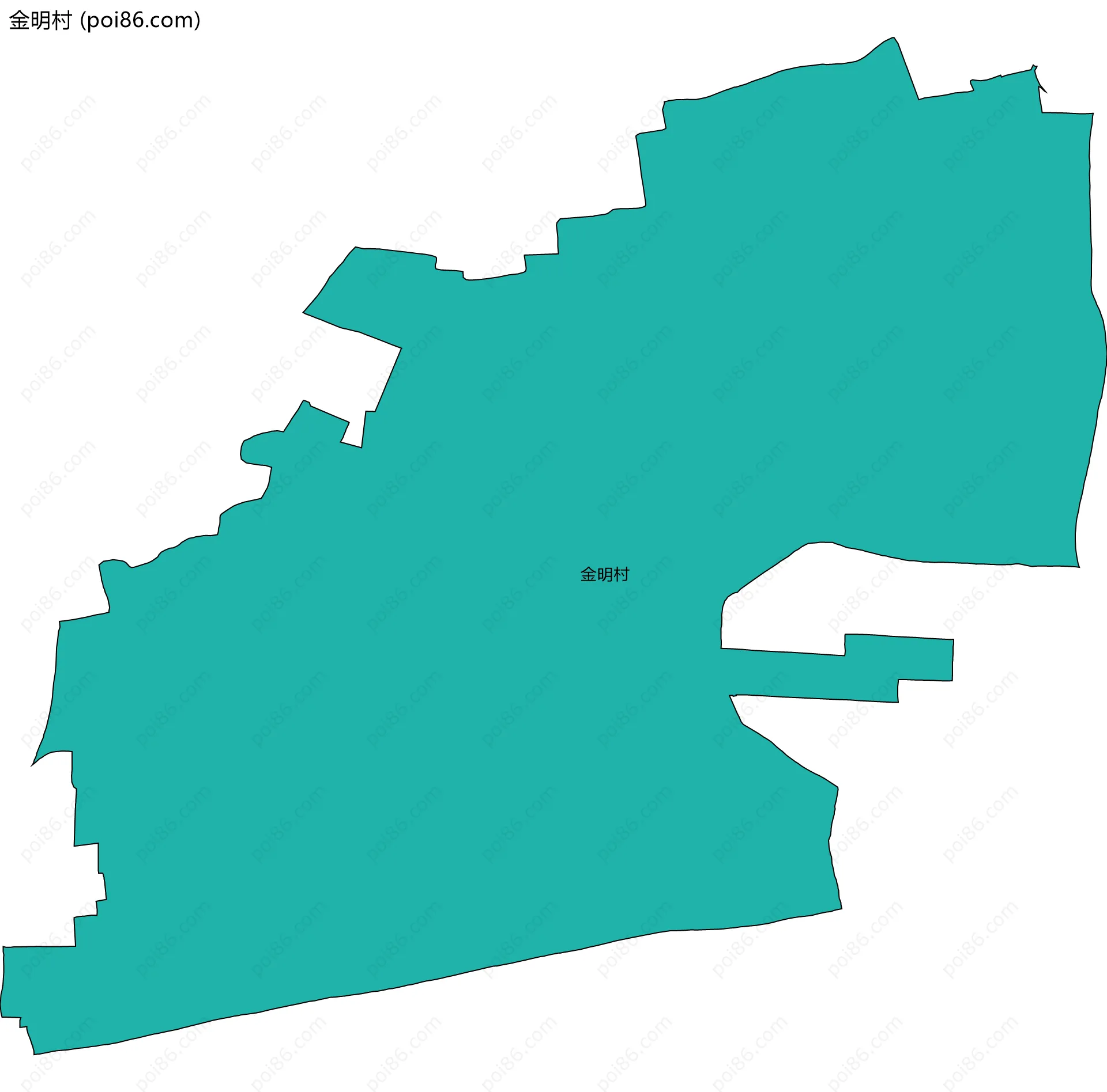 金明村边界地图