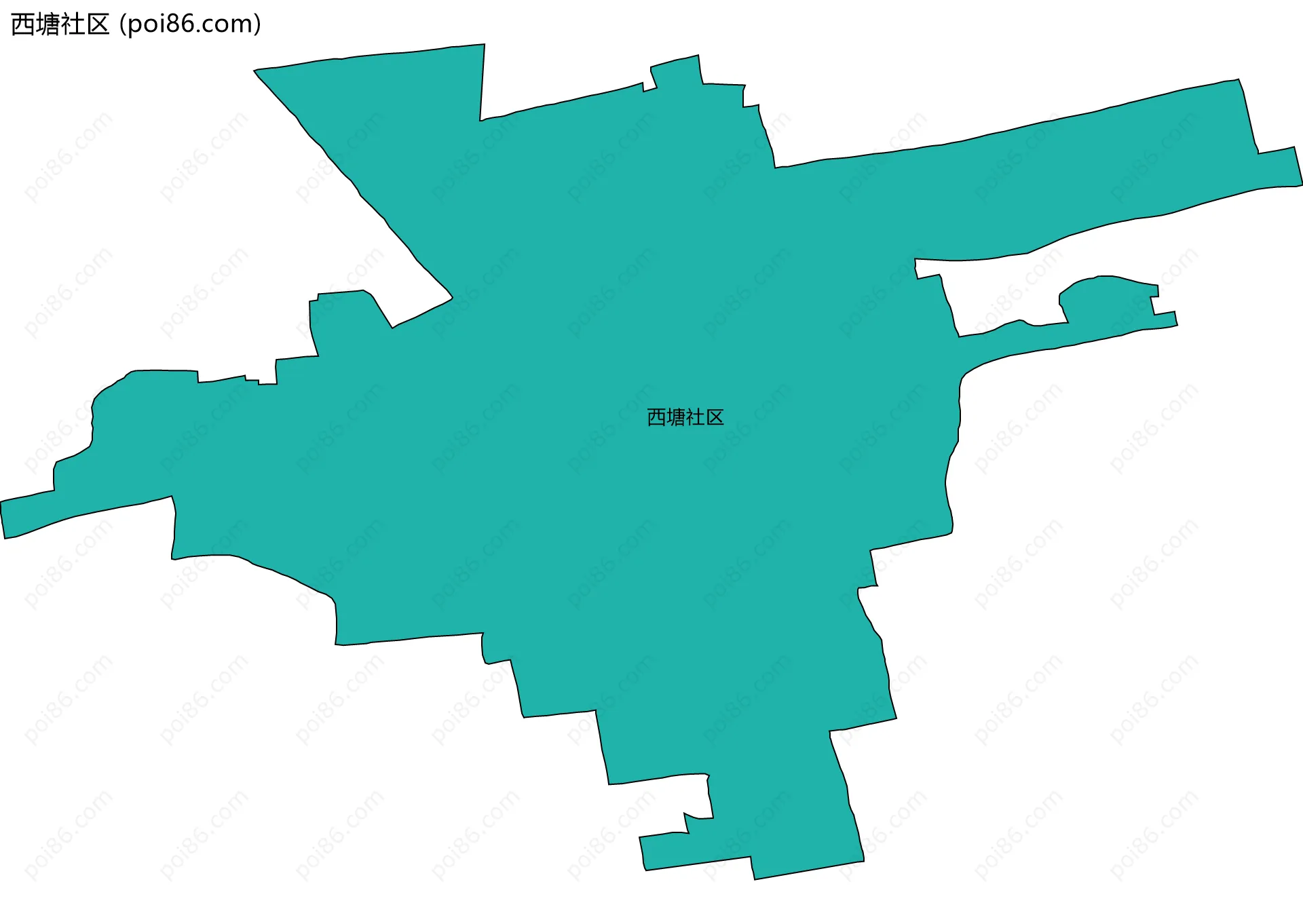西塘社区边界地图