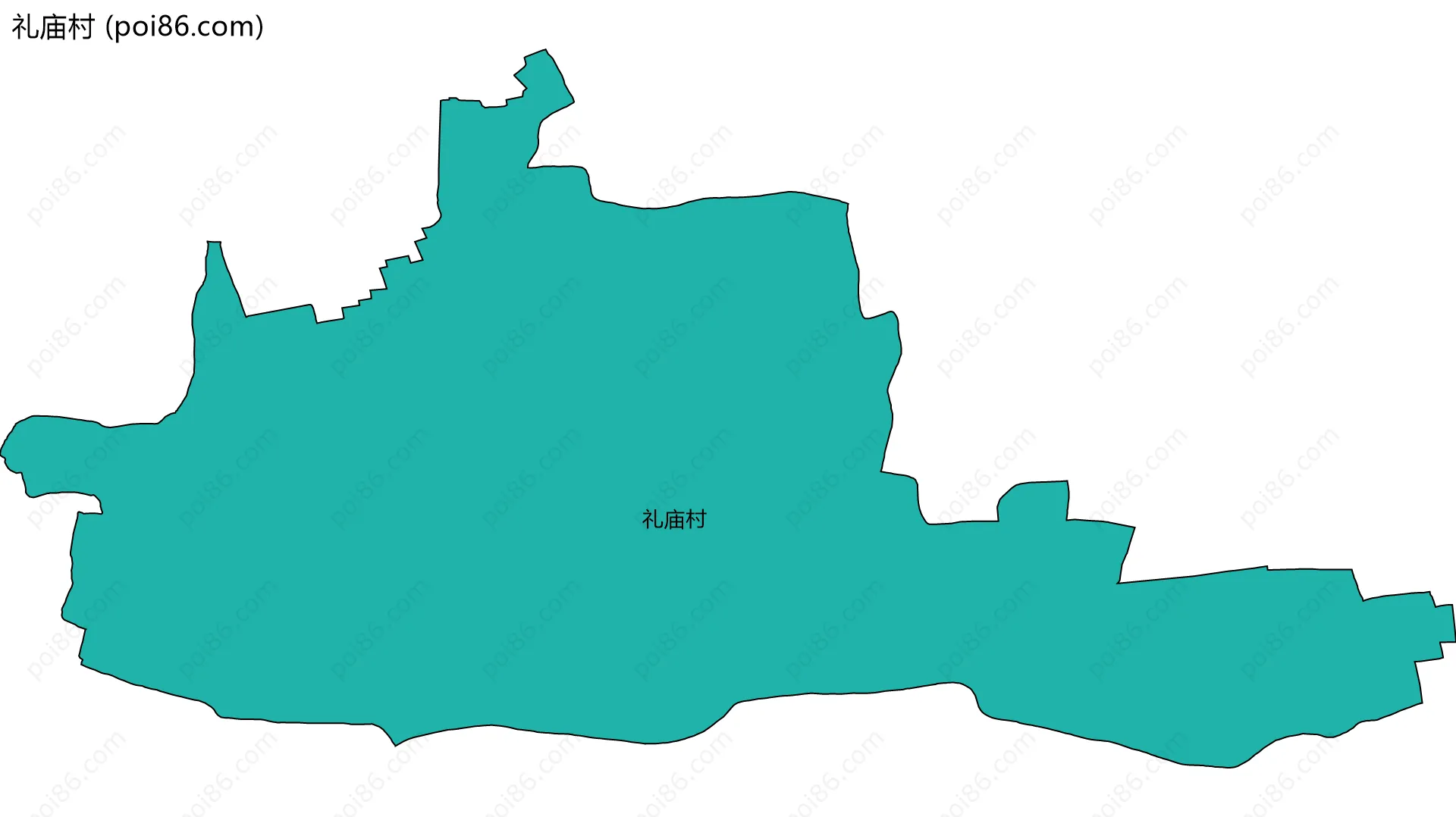 礼庙村边界地图