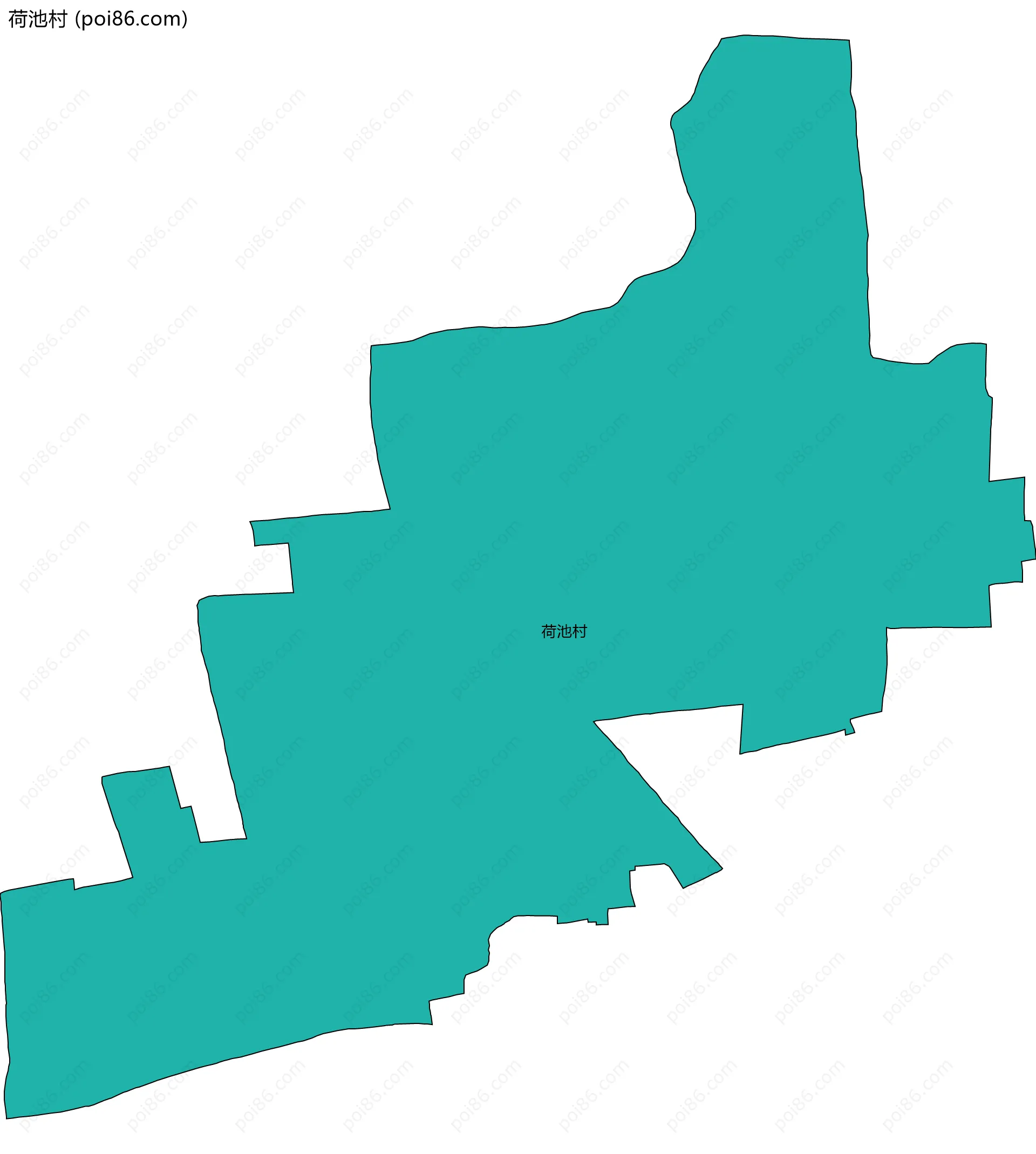 荷池村边界地图