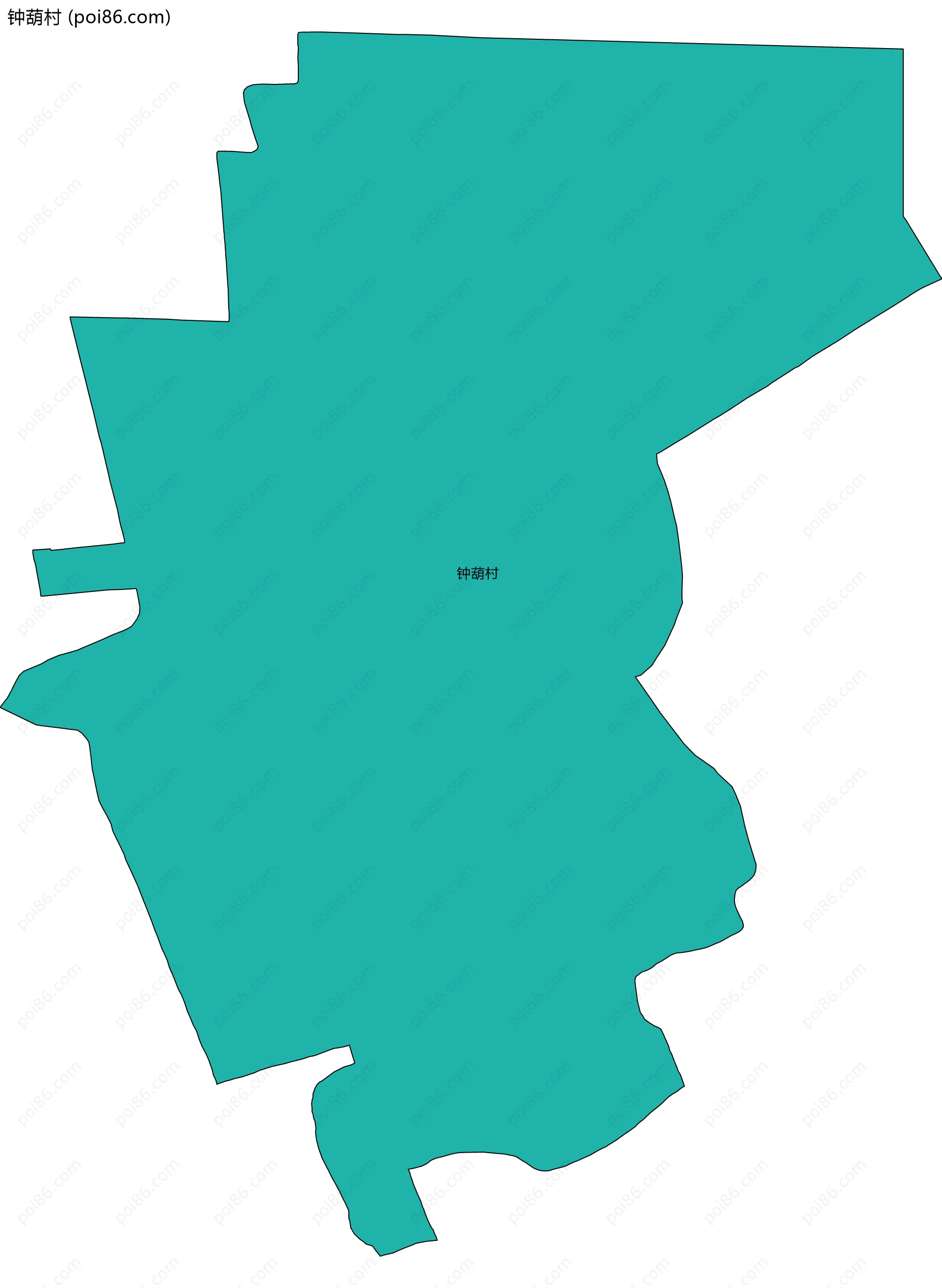 钟葫村边界地图