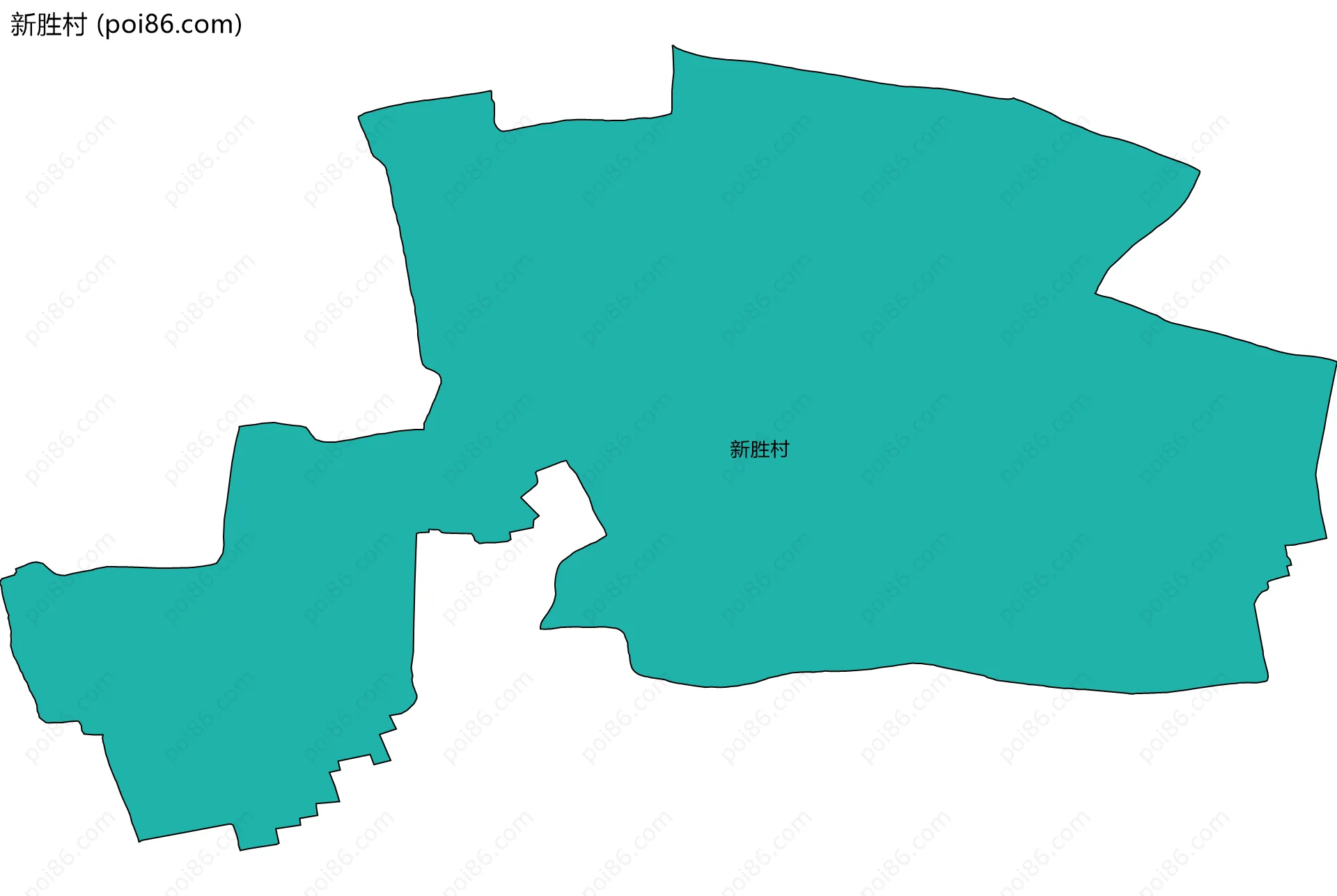 新胜村边界地图