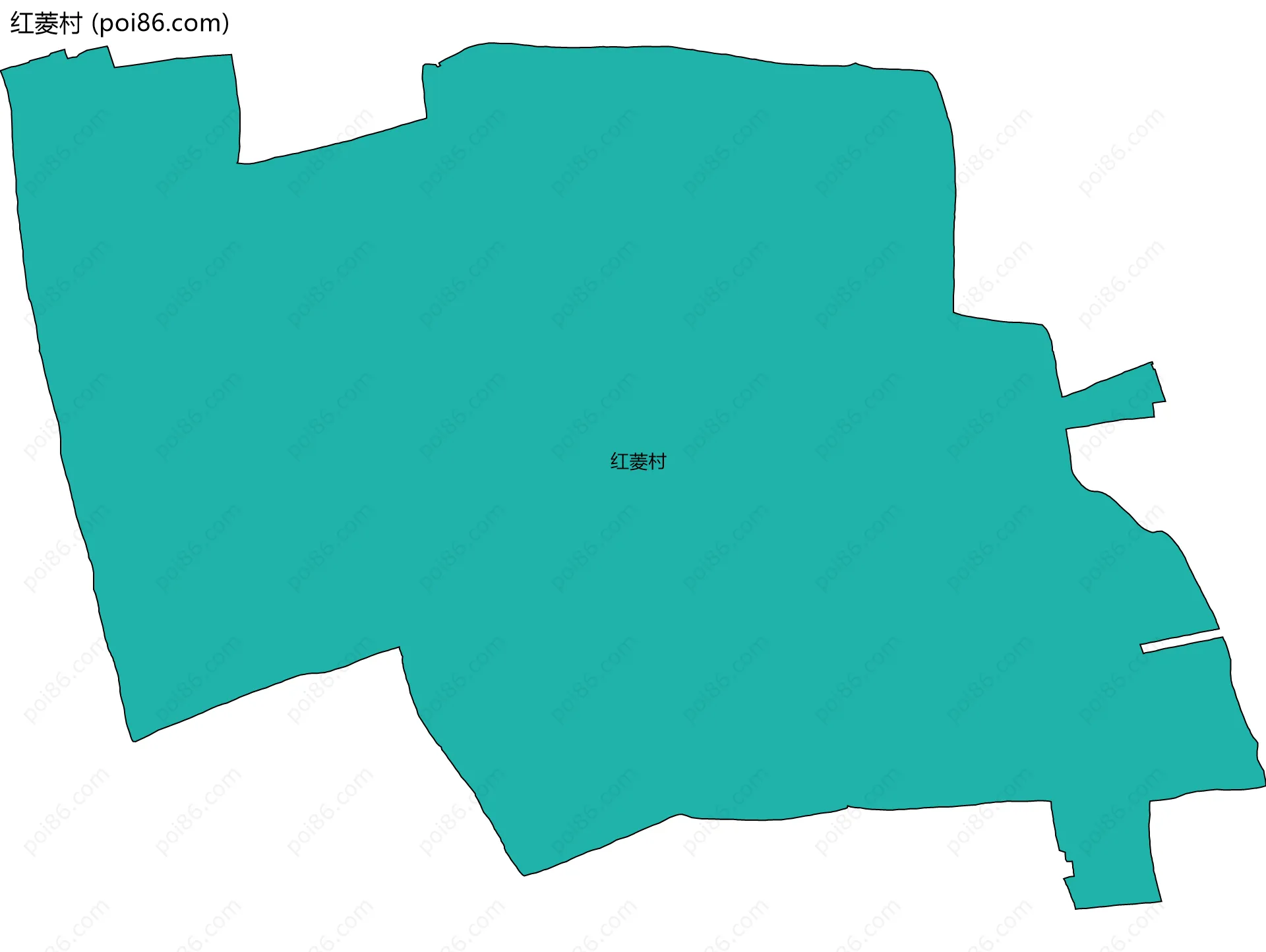 红菱村边界地图