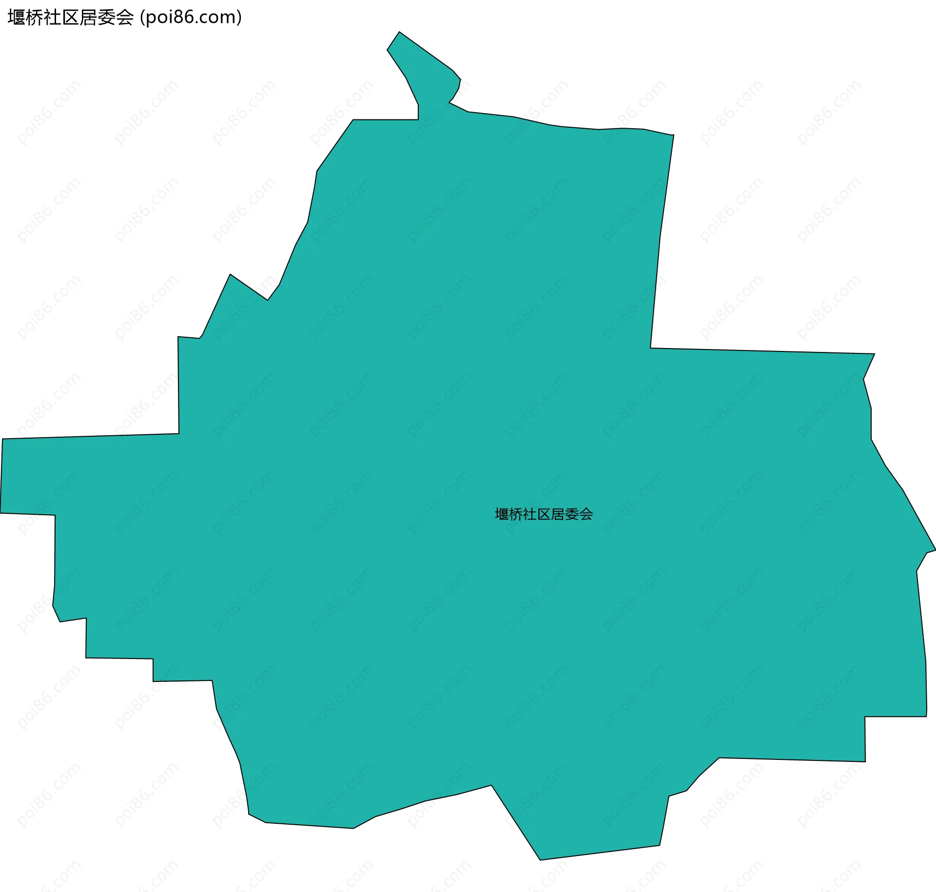 堰桥社区居委会边界地图