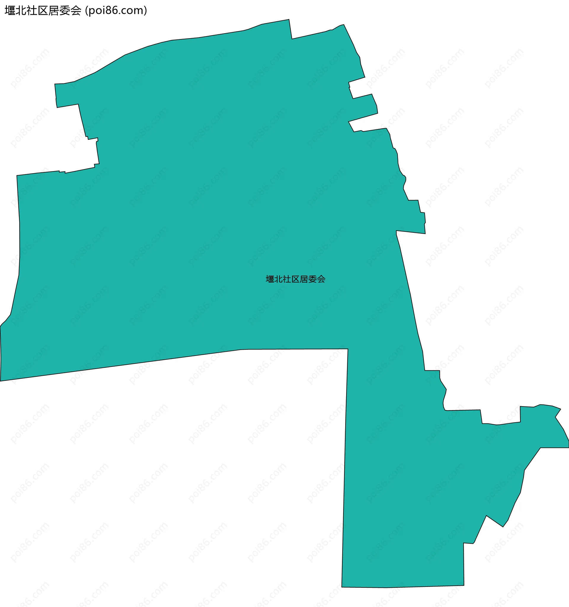 堰北社区居委会边界地图