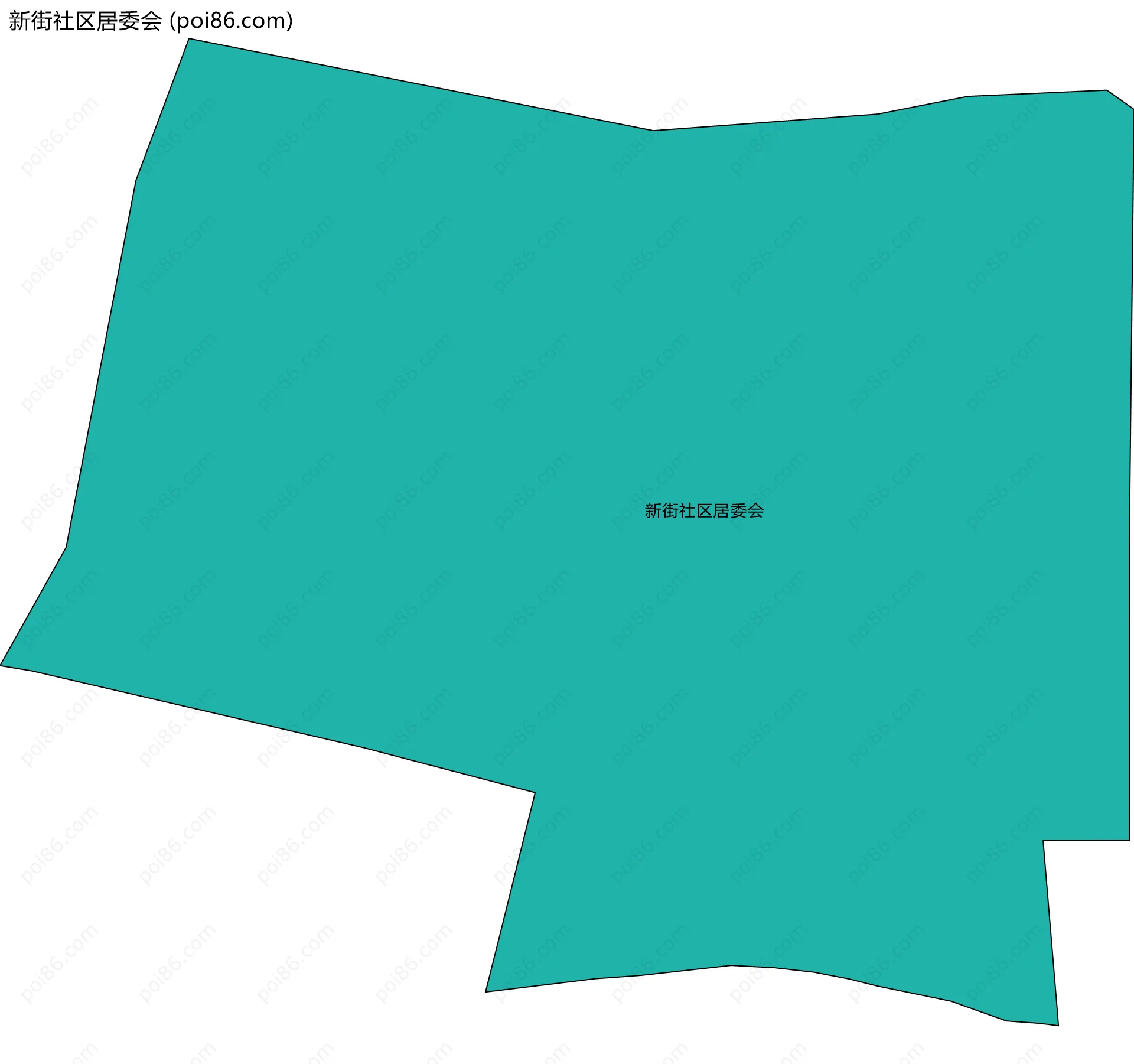 新街社区居委会边界地图