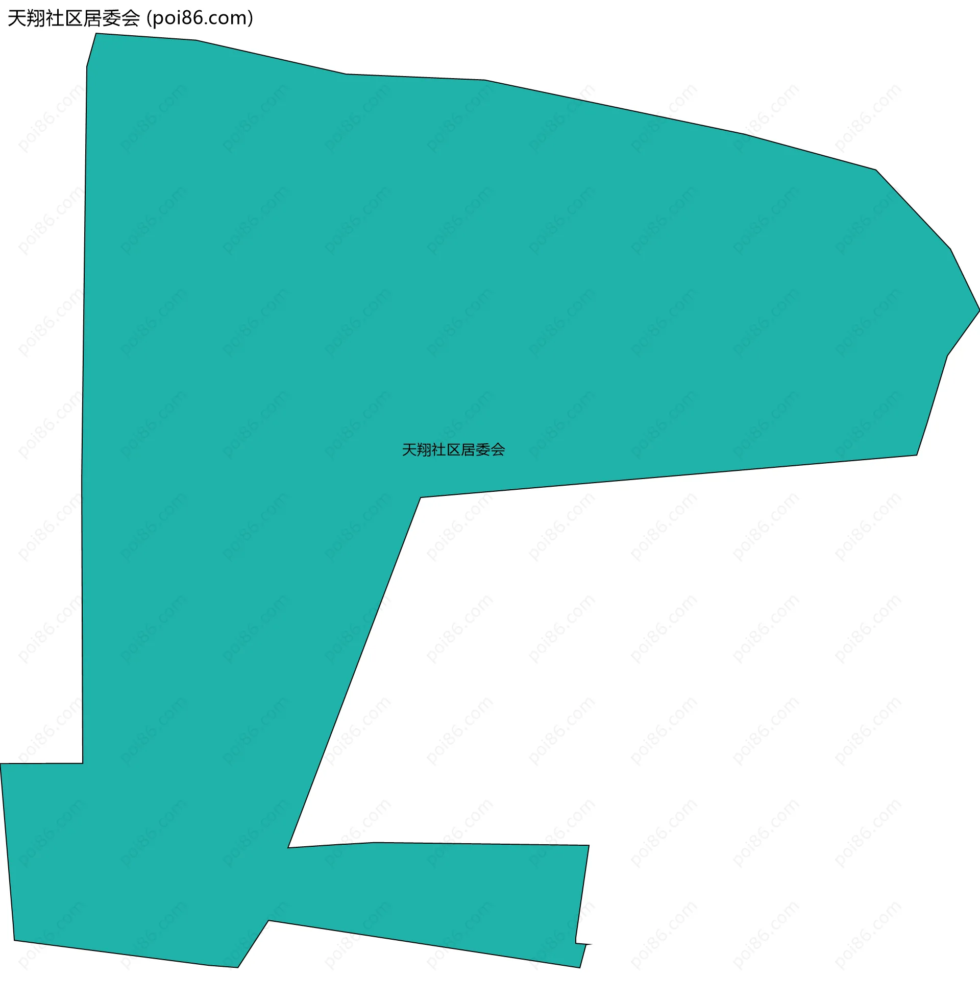 天翔社区居委会边界地图