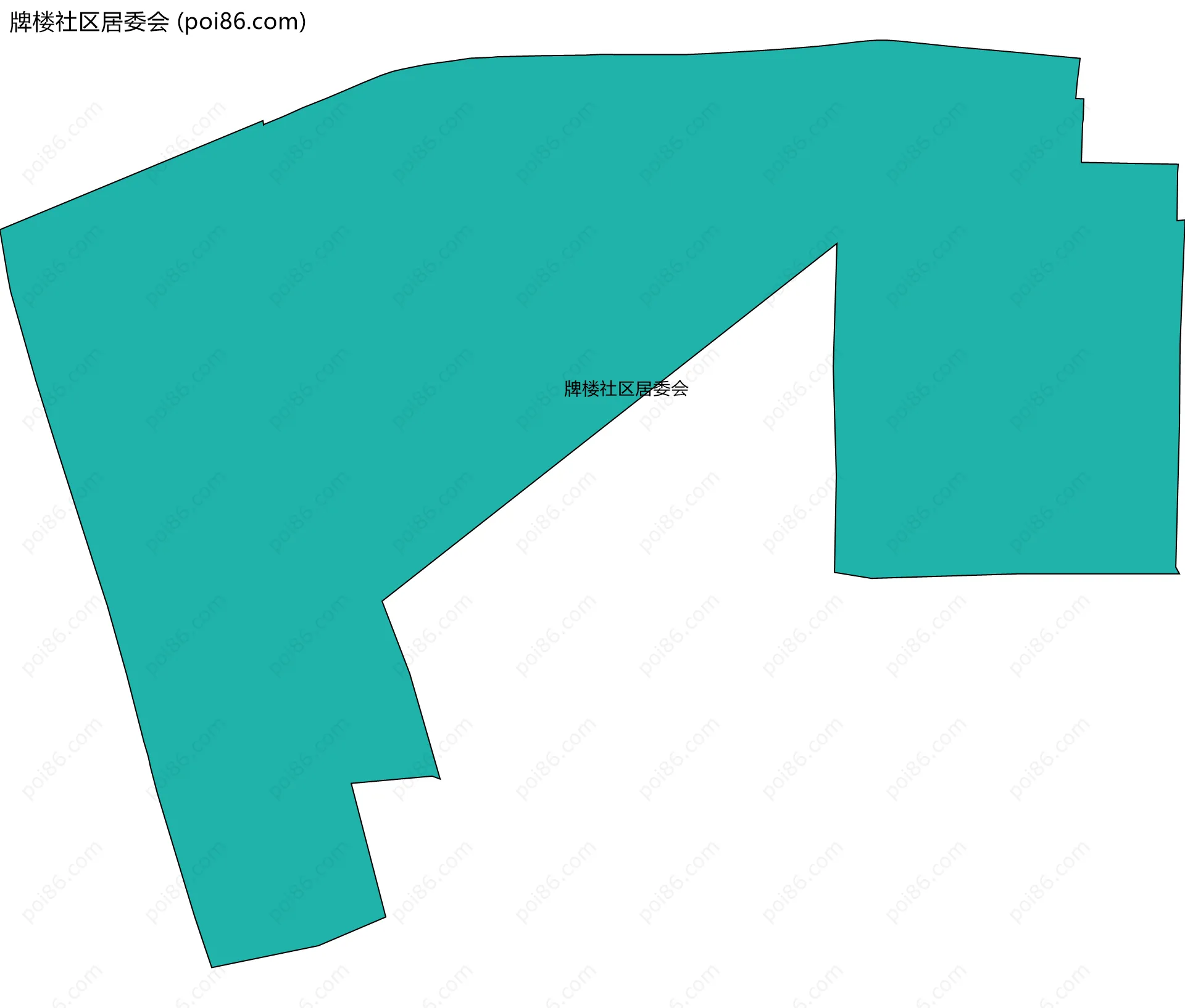 牌楼社区居委会边界地图