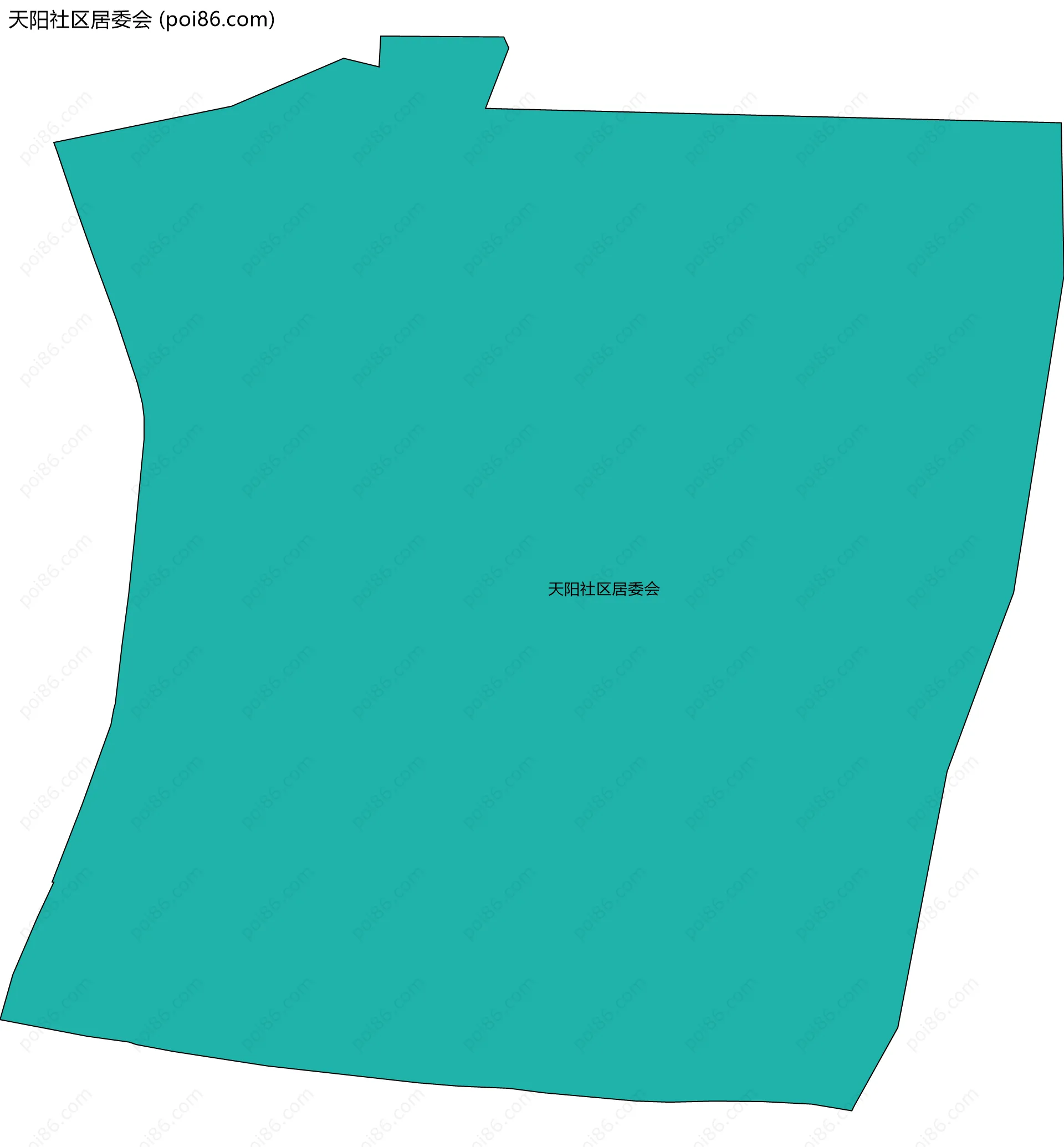 天阳社区居委会边界地图