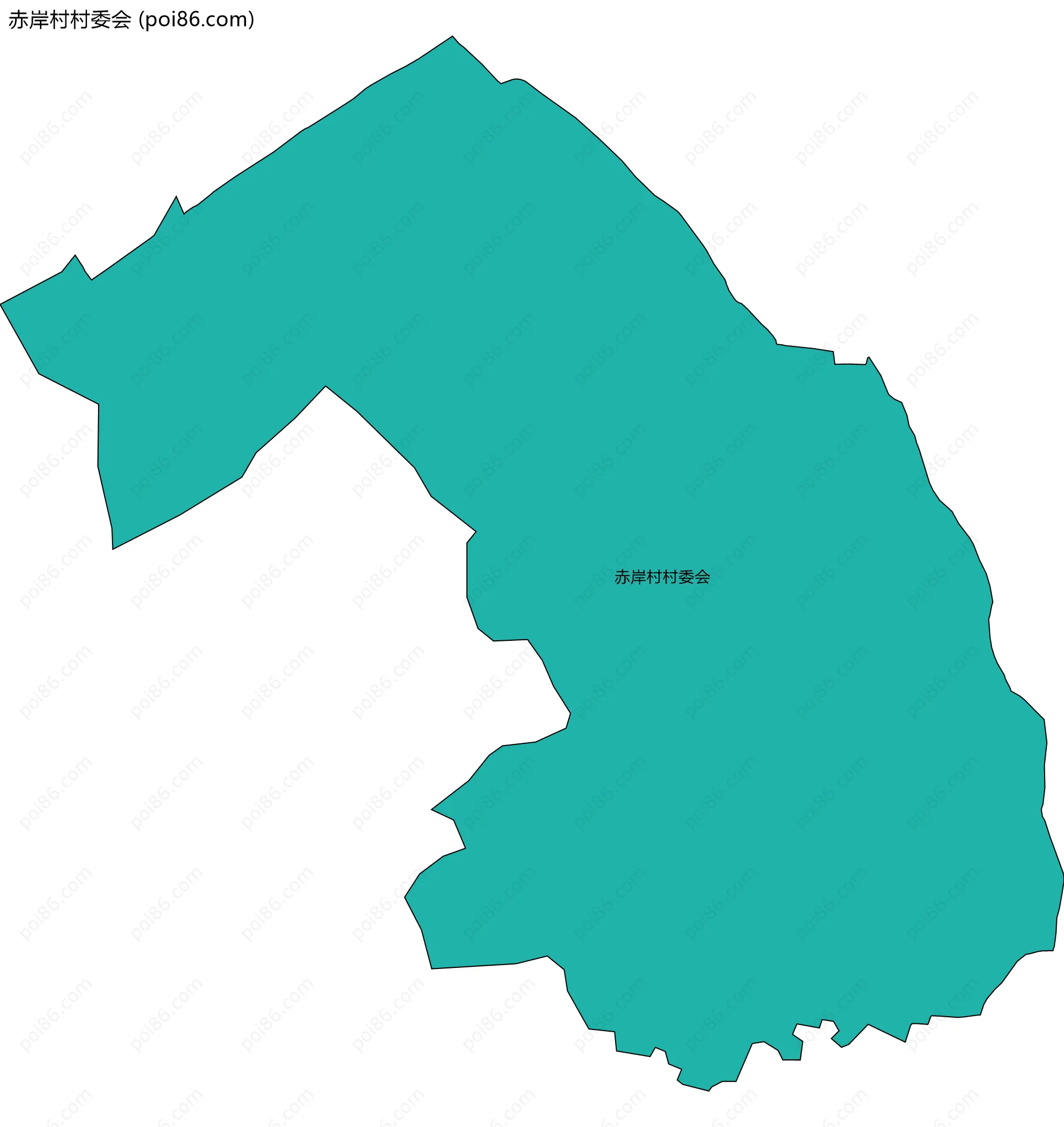 赤岸村村委会边界地图
