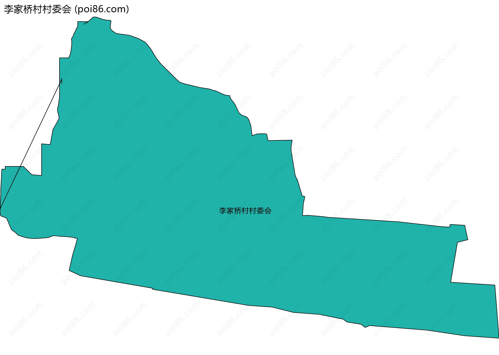 李家桥村村委会边界地图
