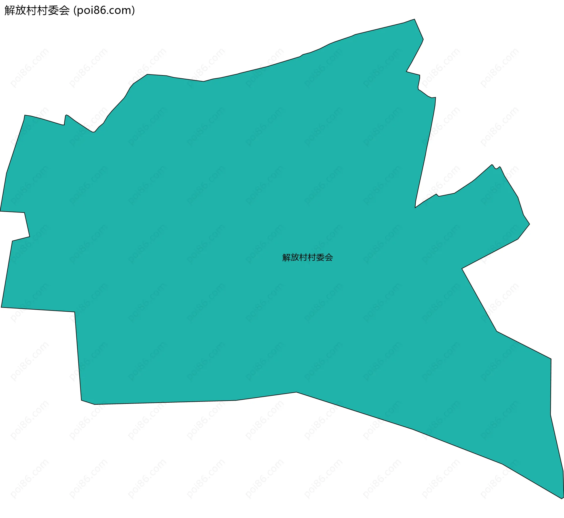 解放村村委会边界地图