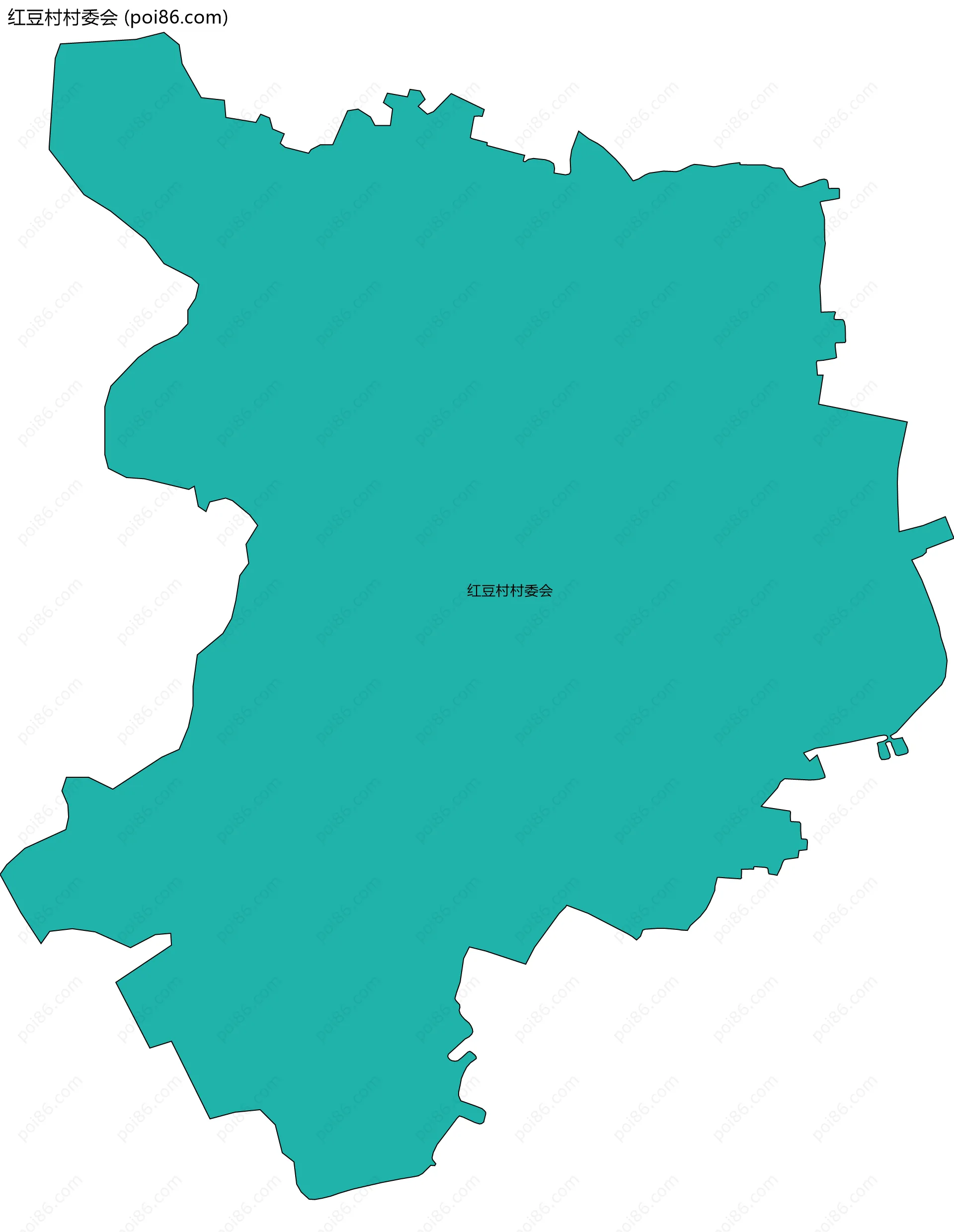 红豆村村委会边界地图