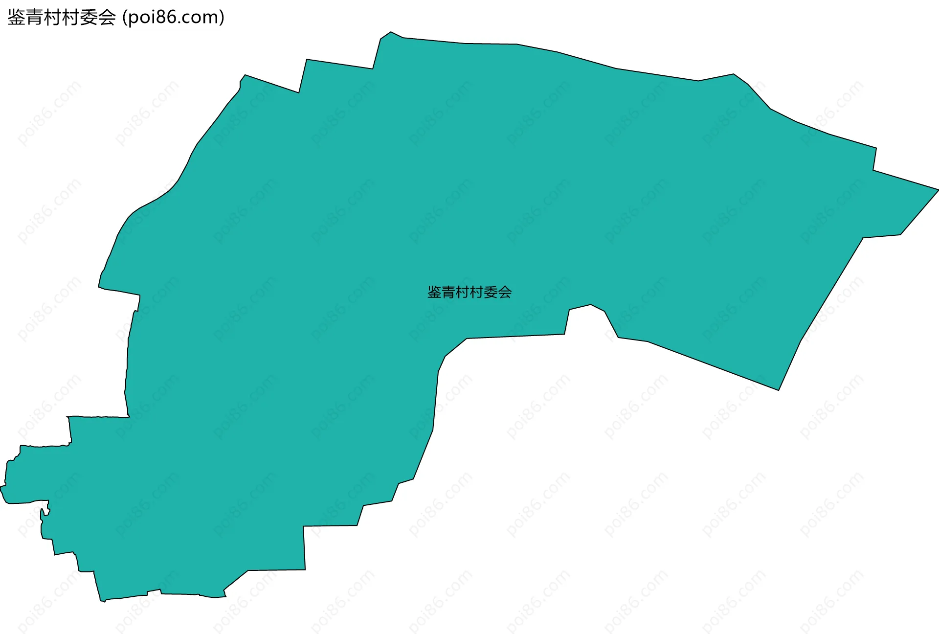 鉴青村村委会边界地图