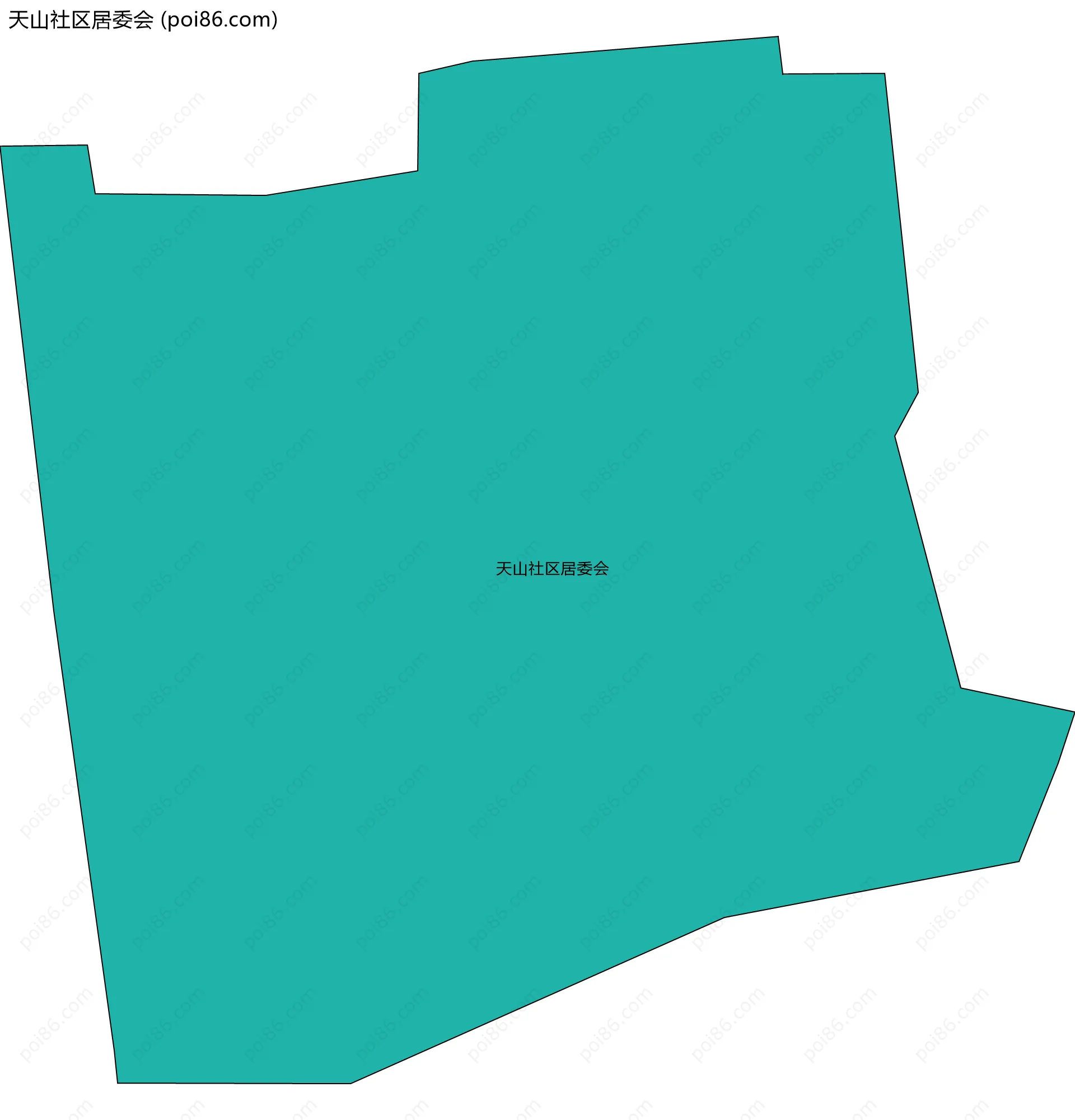 天山社区居委会边界地图