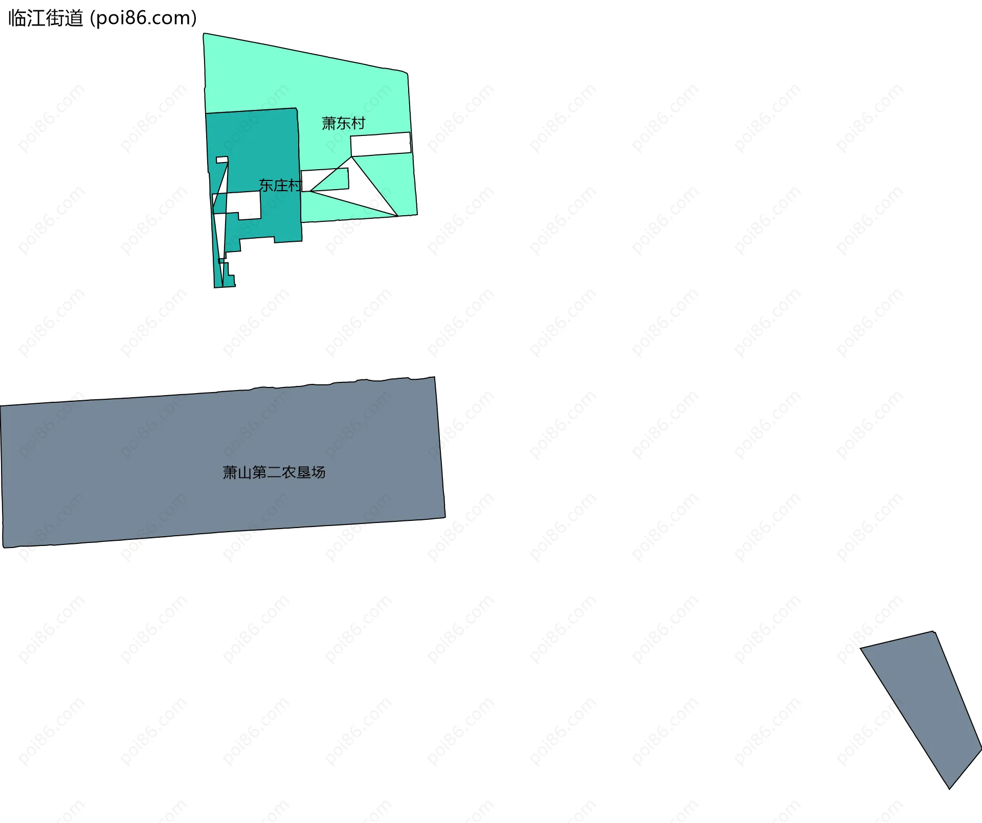 临江街道边界地图(五级行政区划)