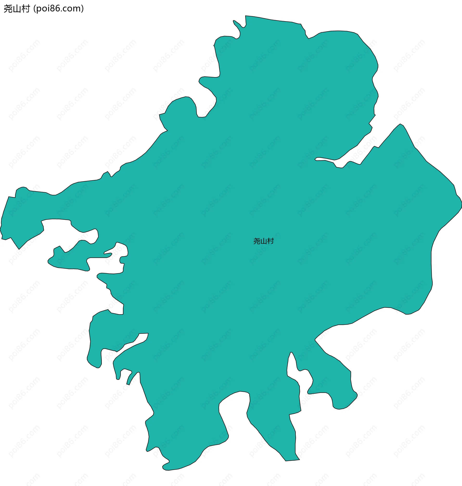 尧山村边界地图