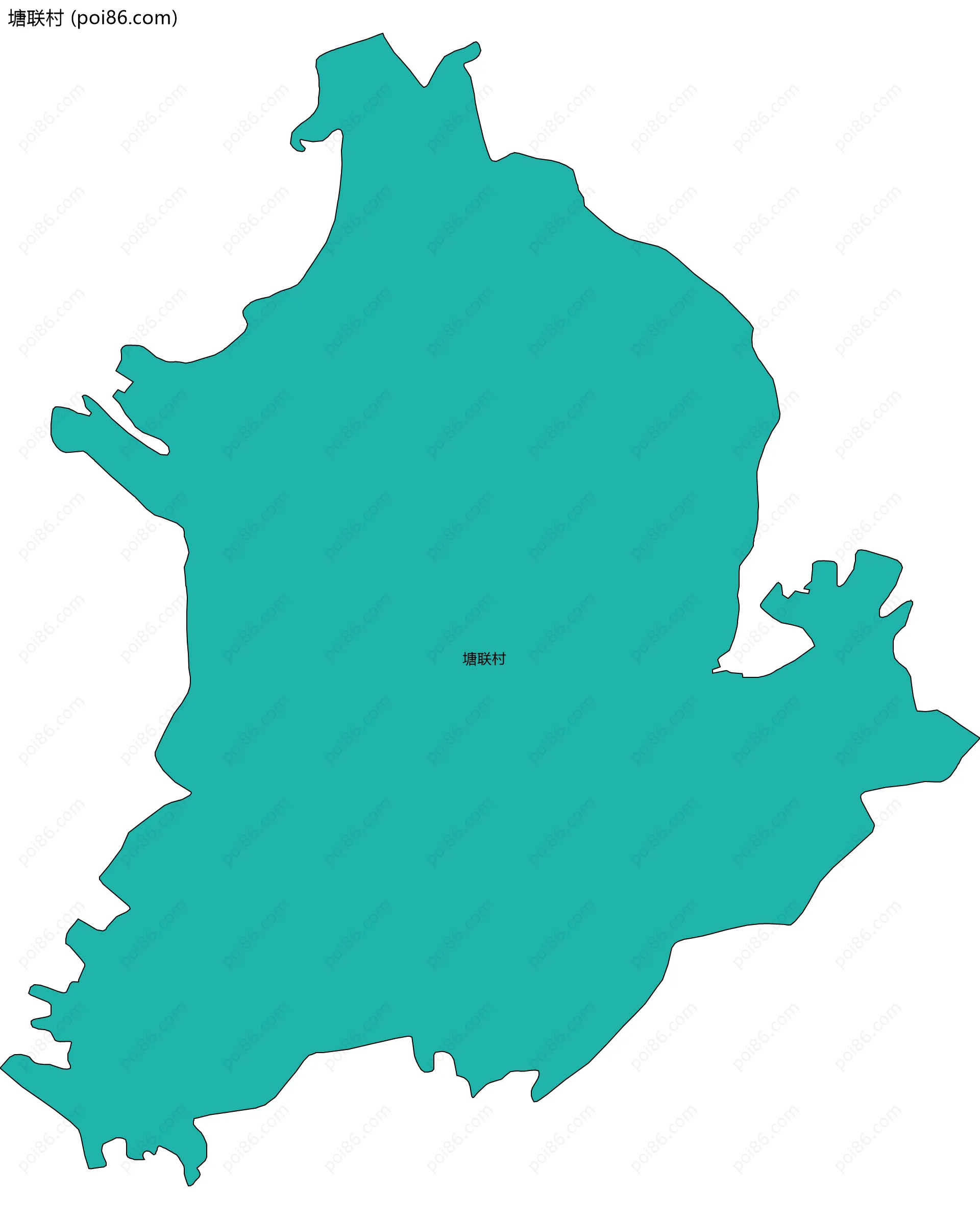 塘联村边界地图