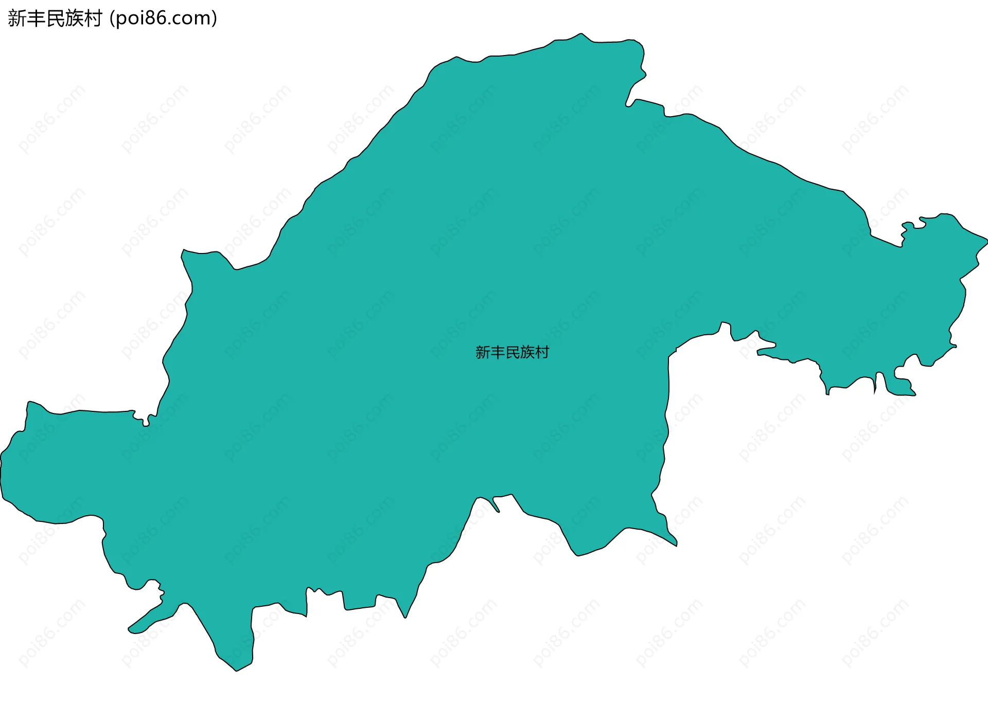 新丰民族村边界地图